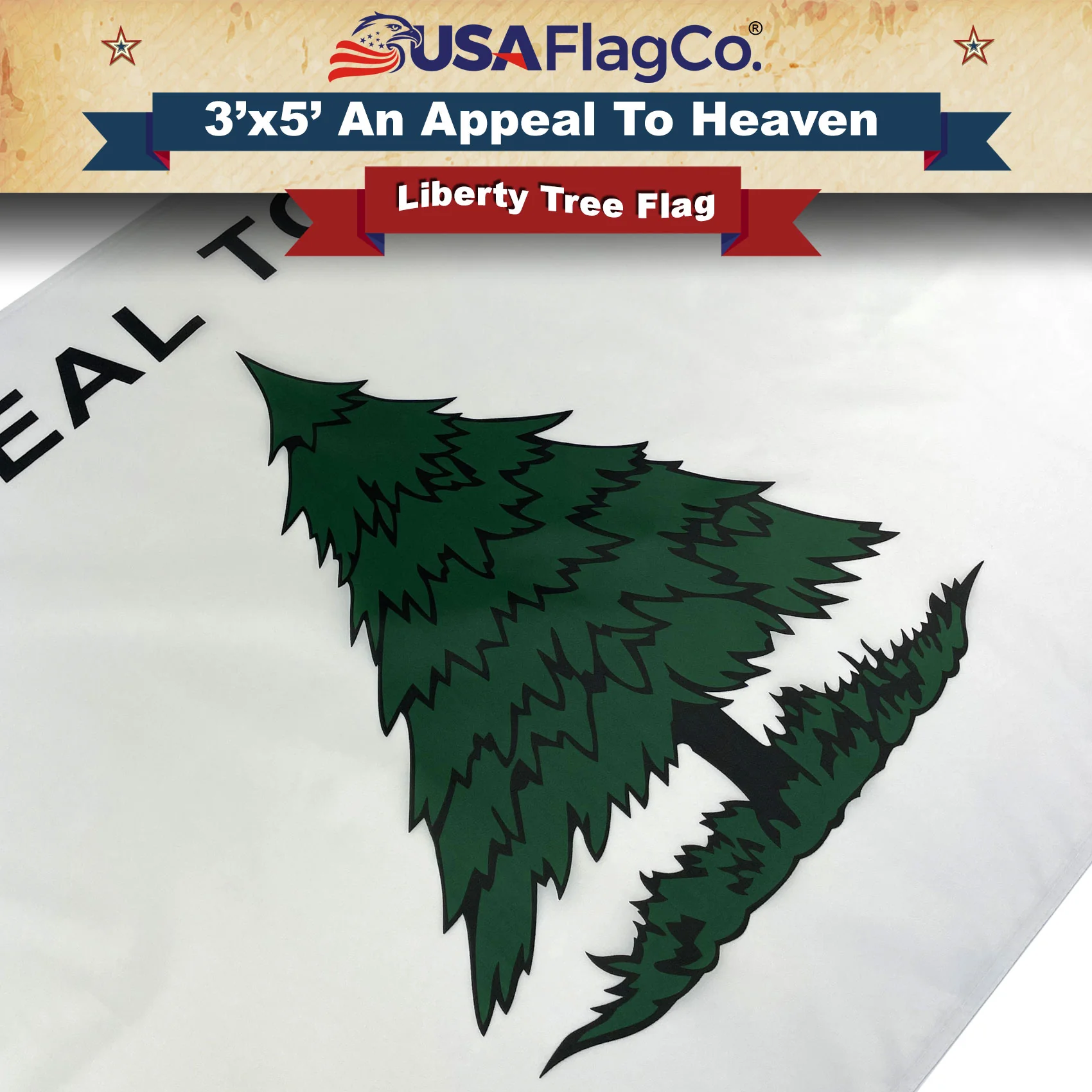 An Appeal To Heaven Flag (3x5 foot) Oxford Polyester - Single Reverse - Image 2