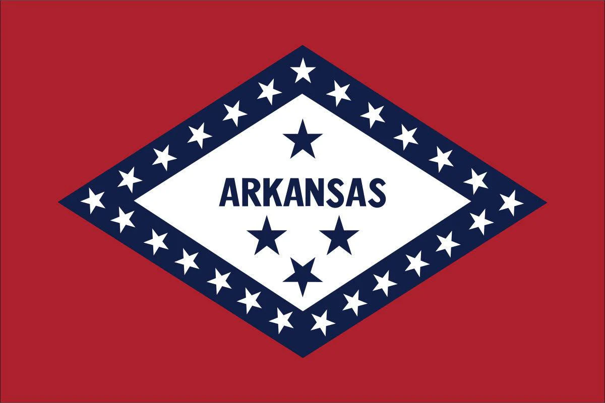 Arkansas State Flag Made in USA – Heavy Duty Nylon - Image 2