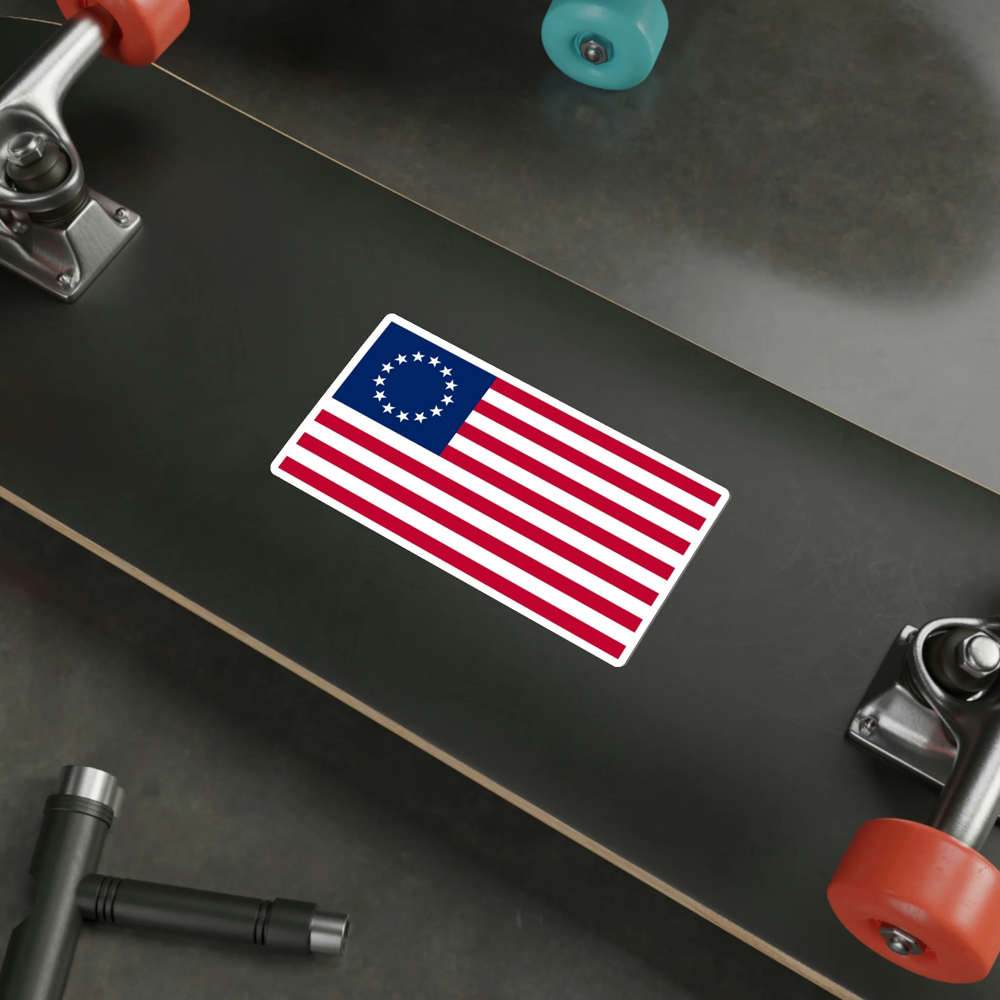 Betsy Ross Flag Sticker (indoor and outdoor use) - Image 3