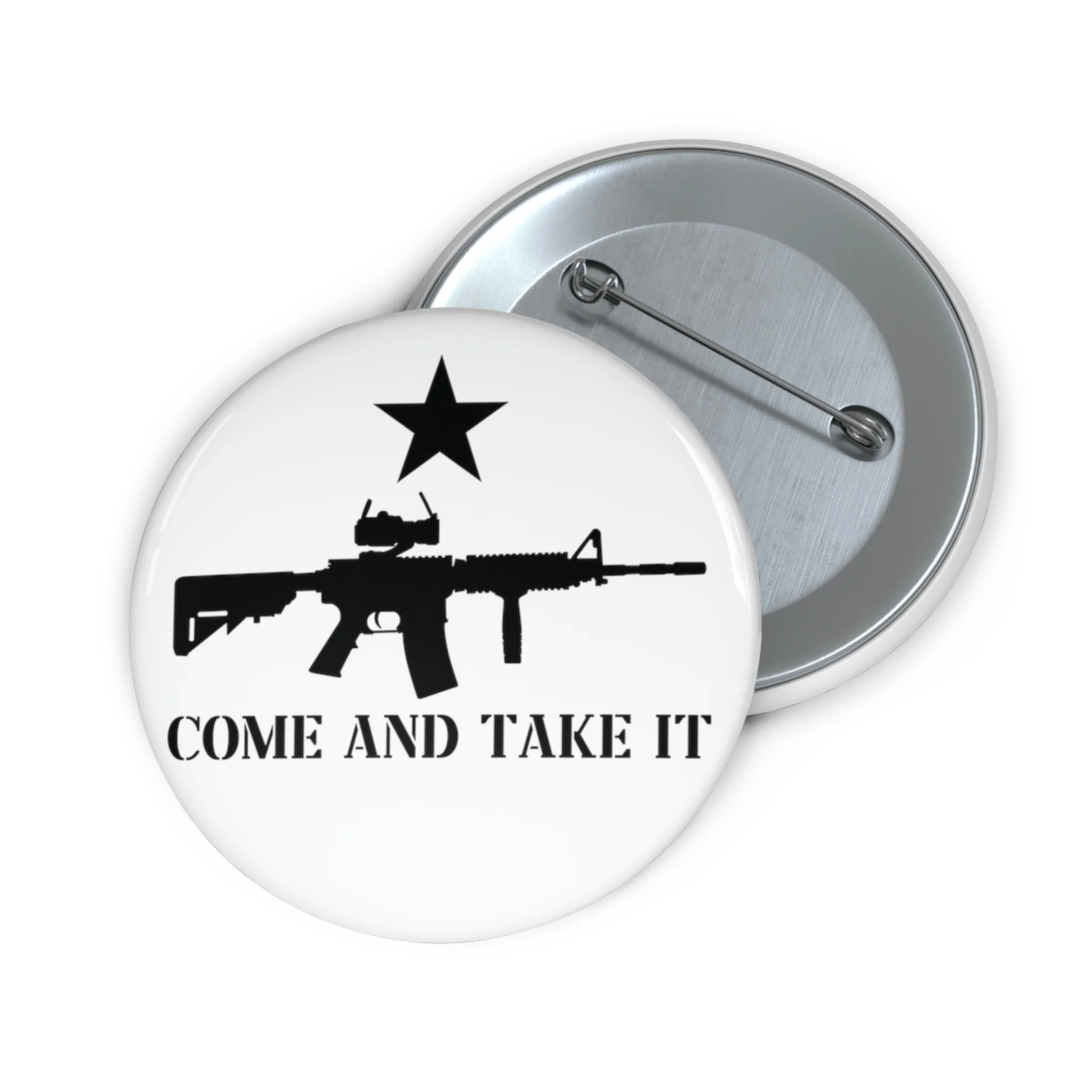 Come And Take It AR-15 Custom Pin Buttons
