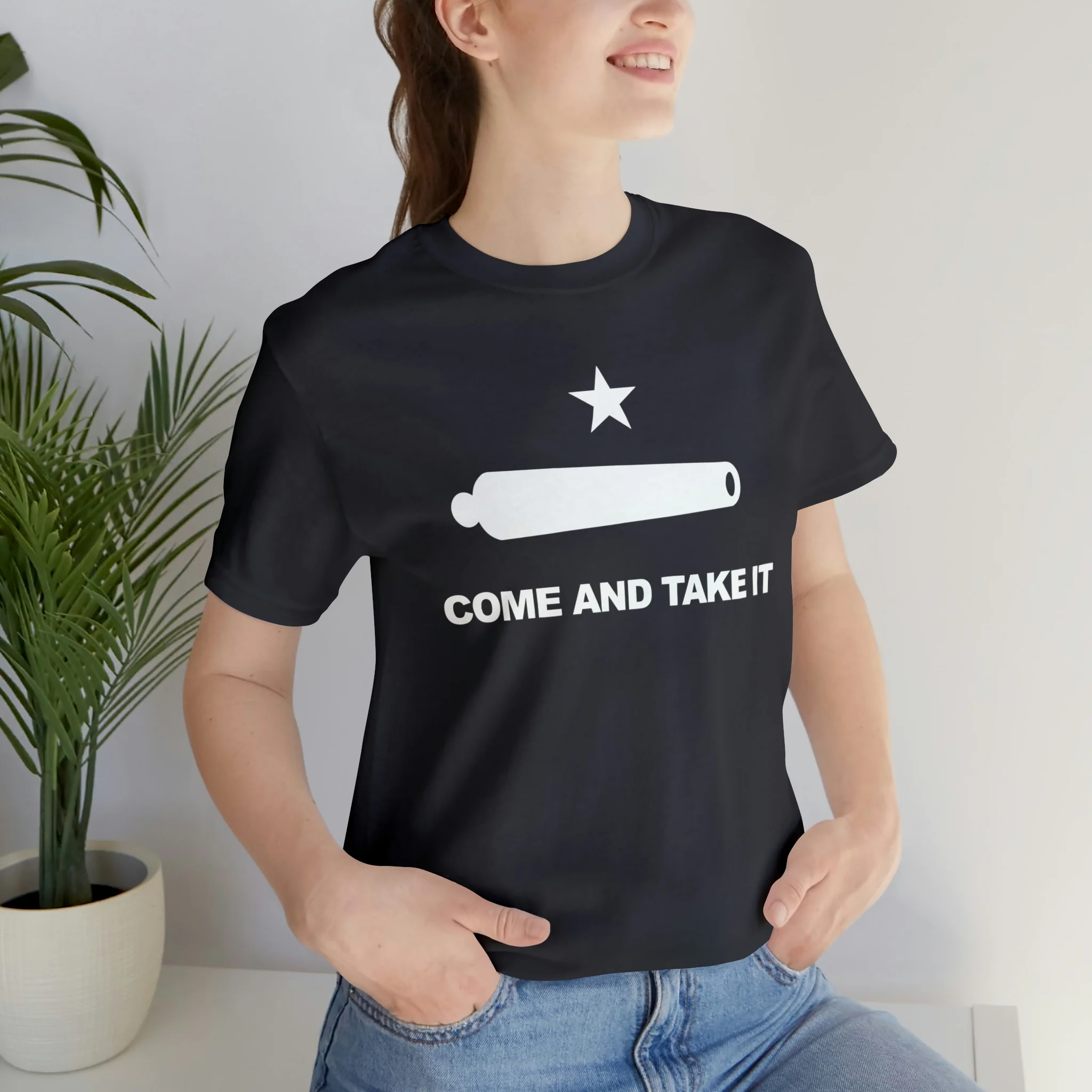 Come And Take It Flag T Shirt: Bella + Canvas 3001 - Image 30