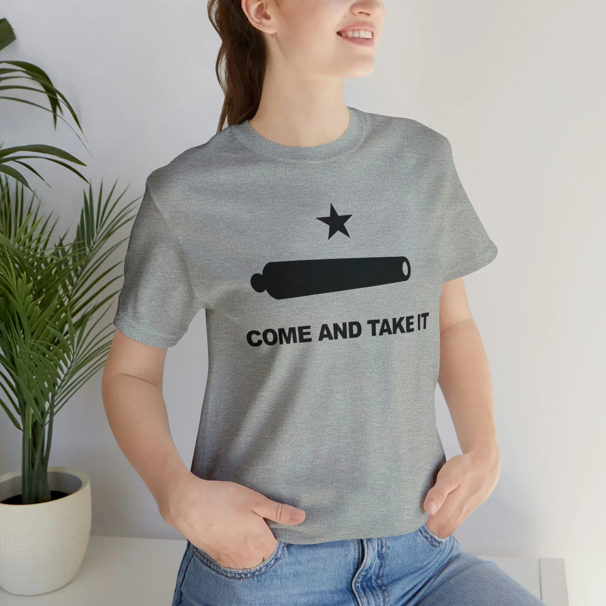 Come And Take It Flag T Shirt: Bella + Canvas 3001 - Image 42