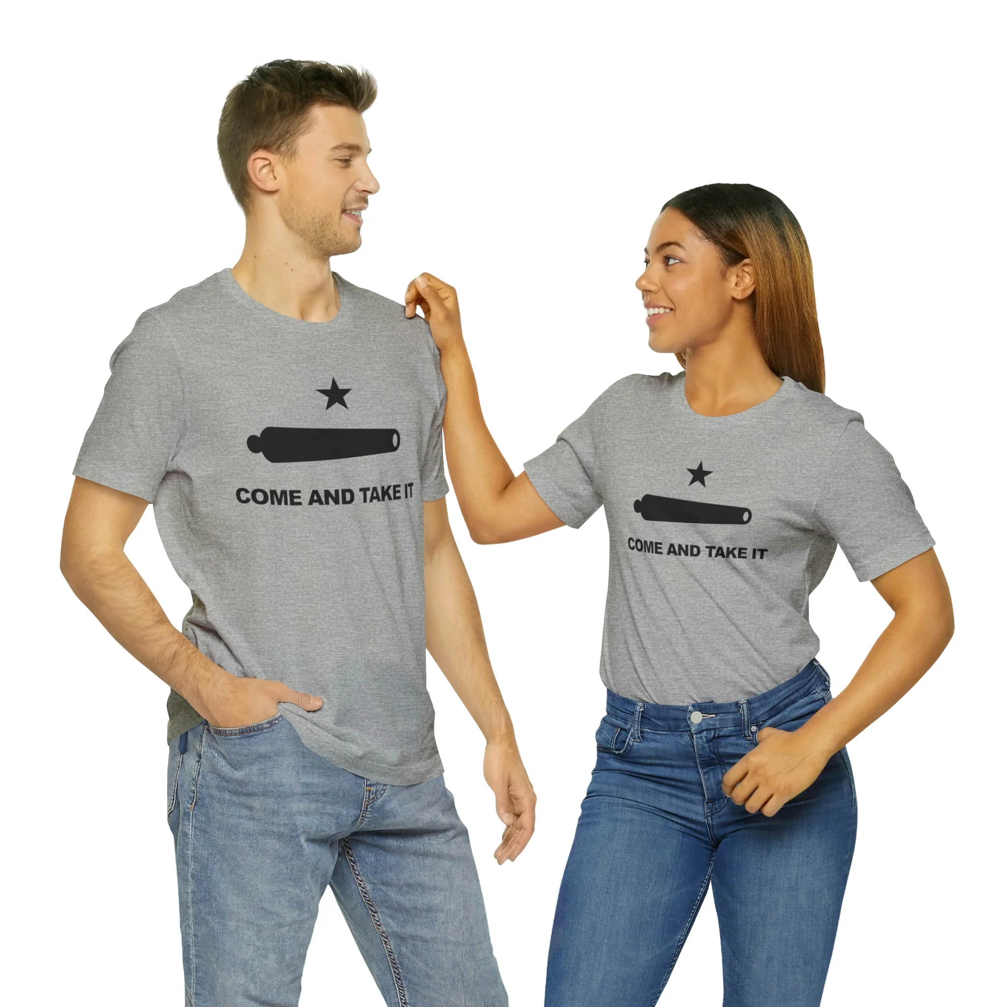 Come And Take It Flag T Shirt: Bella + Canvas 3001 - Image 43