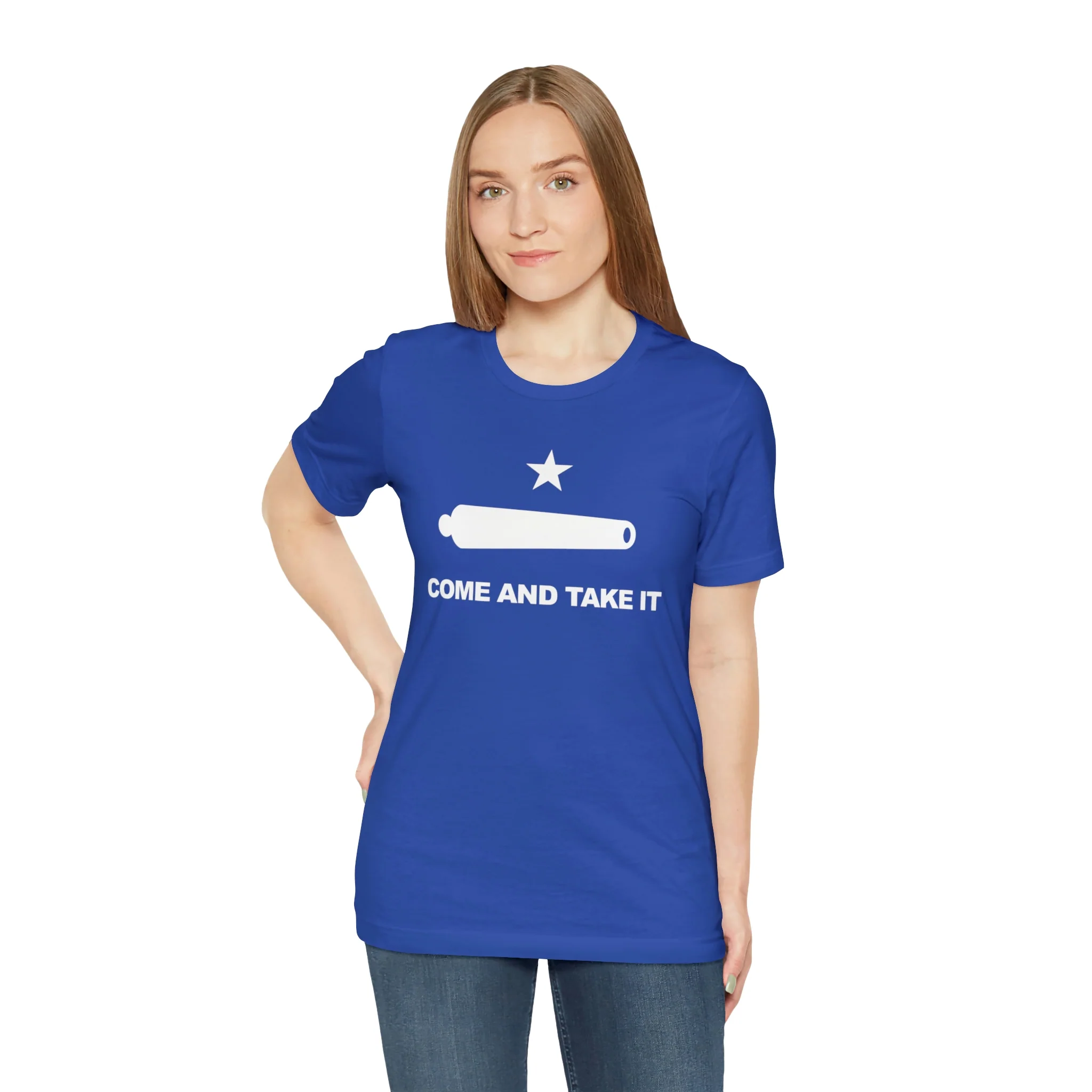 Come And Take It Flag T Shirt: Bella + Canvas 3001 - Image 46