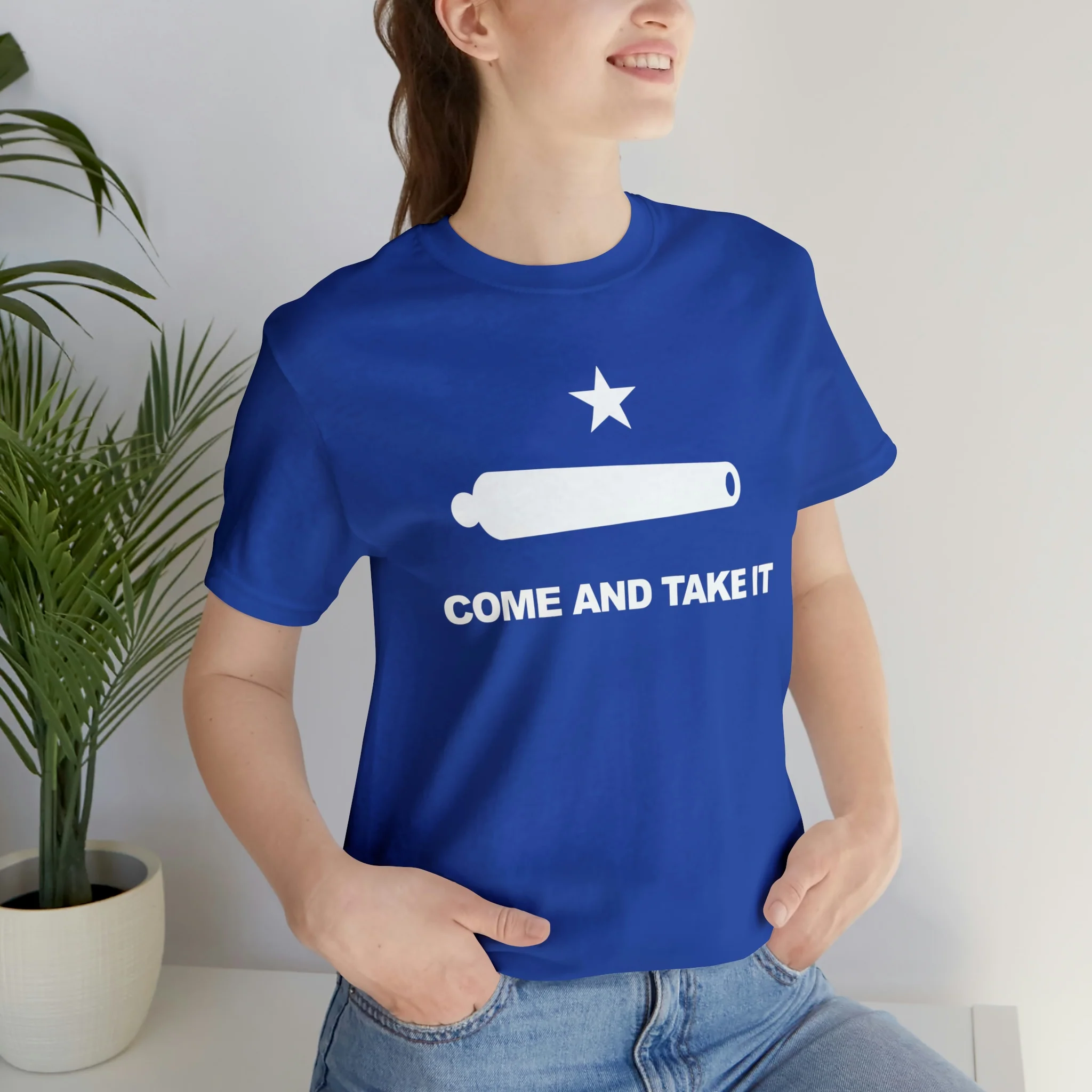Come And Take It Flag T Shirt: Bella + Canvas 3001 - Image 48