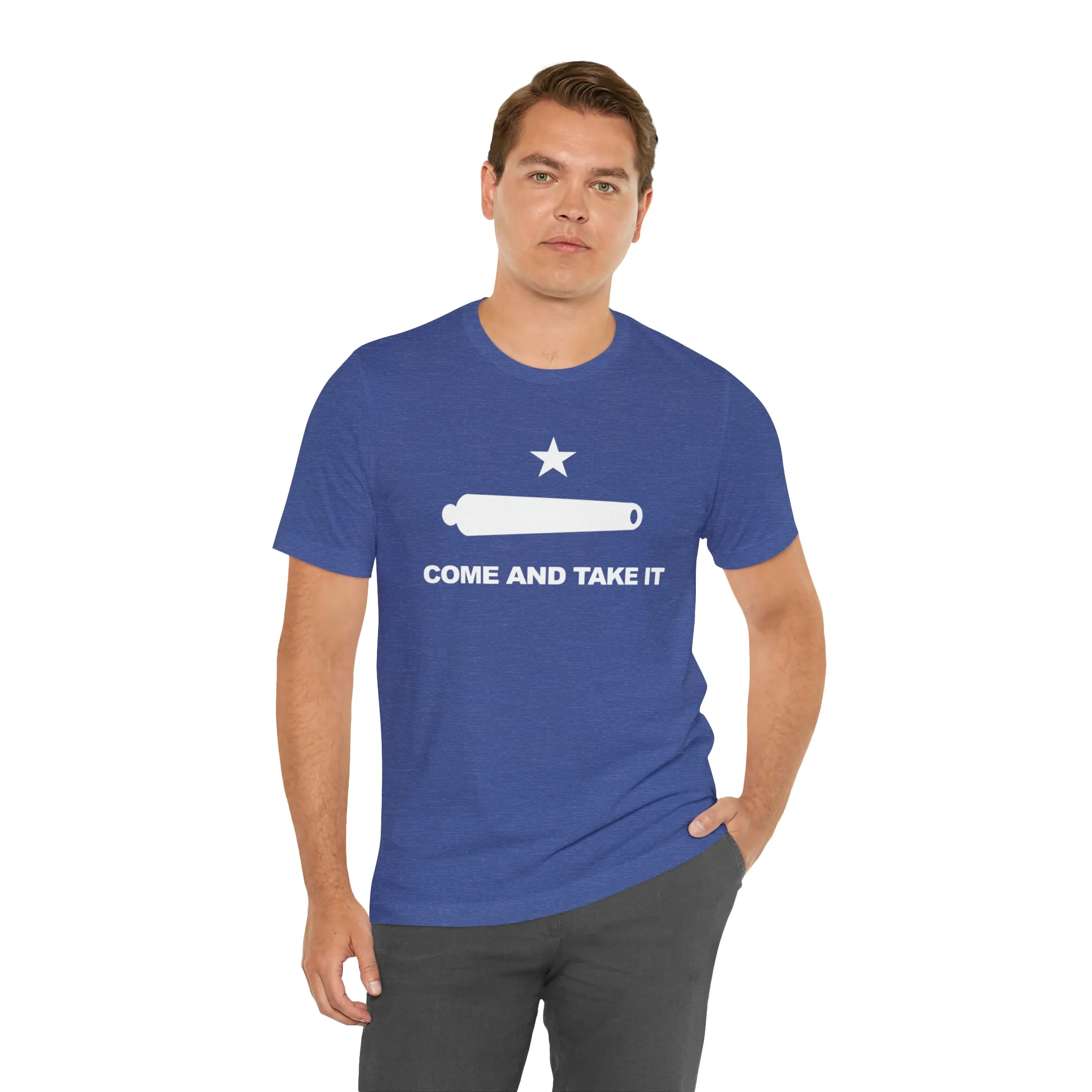Come And Take It Flag T Shirt: Bella + Canvas 3001 - Image 53