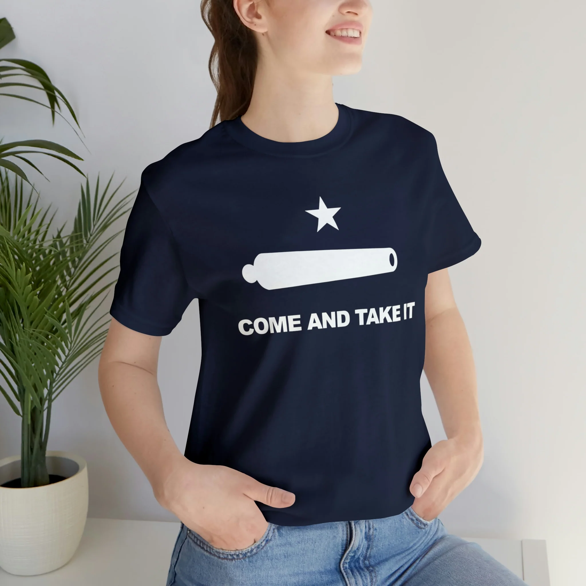 Come And Take It Flag T Shirt: Bella + Canvas 3001 - Image 60