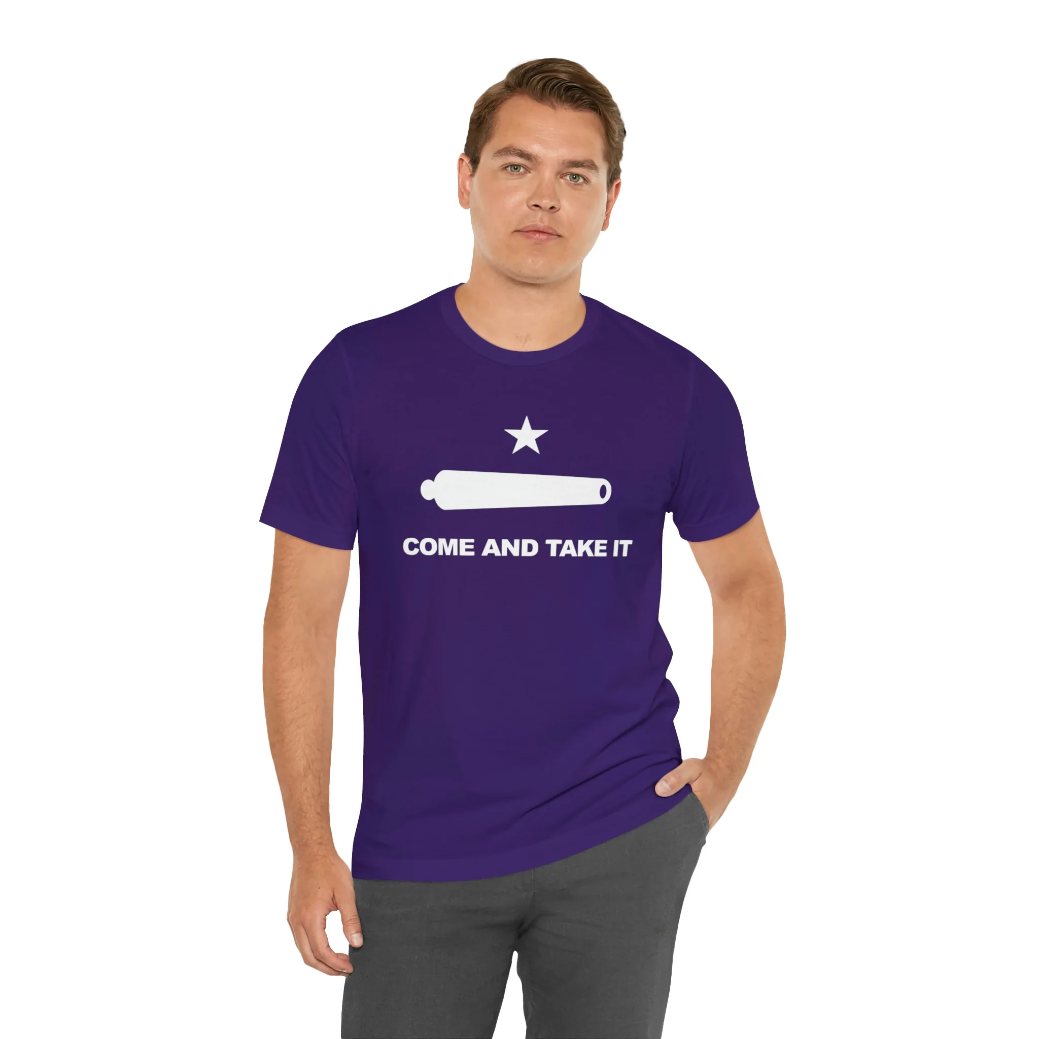 Come And Take It Flag T Shirt: Bella + Canvas 3001 - Image 65
