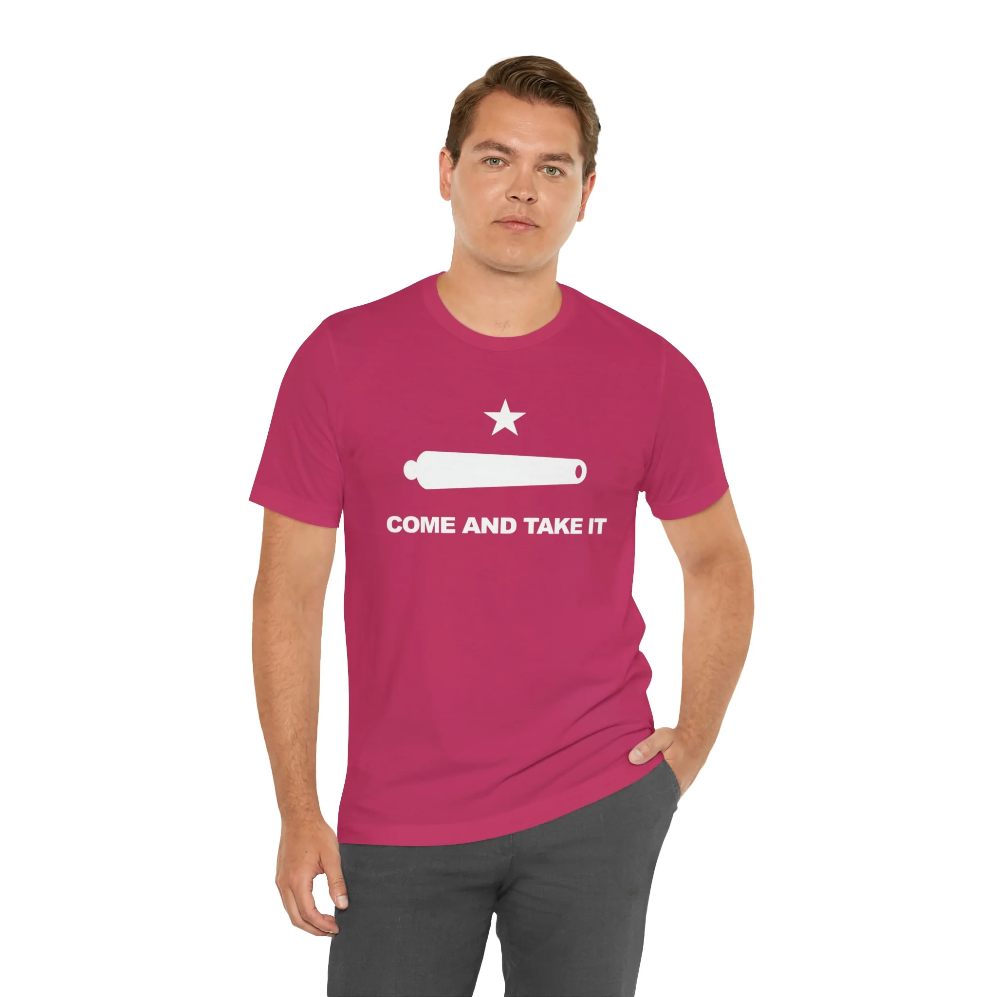 Come And Take It Flag T Shirt: Bella + Canvas 3001 - Image 71