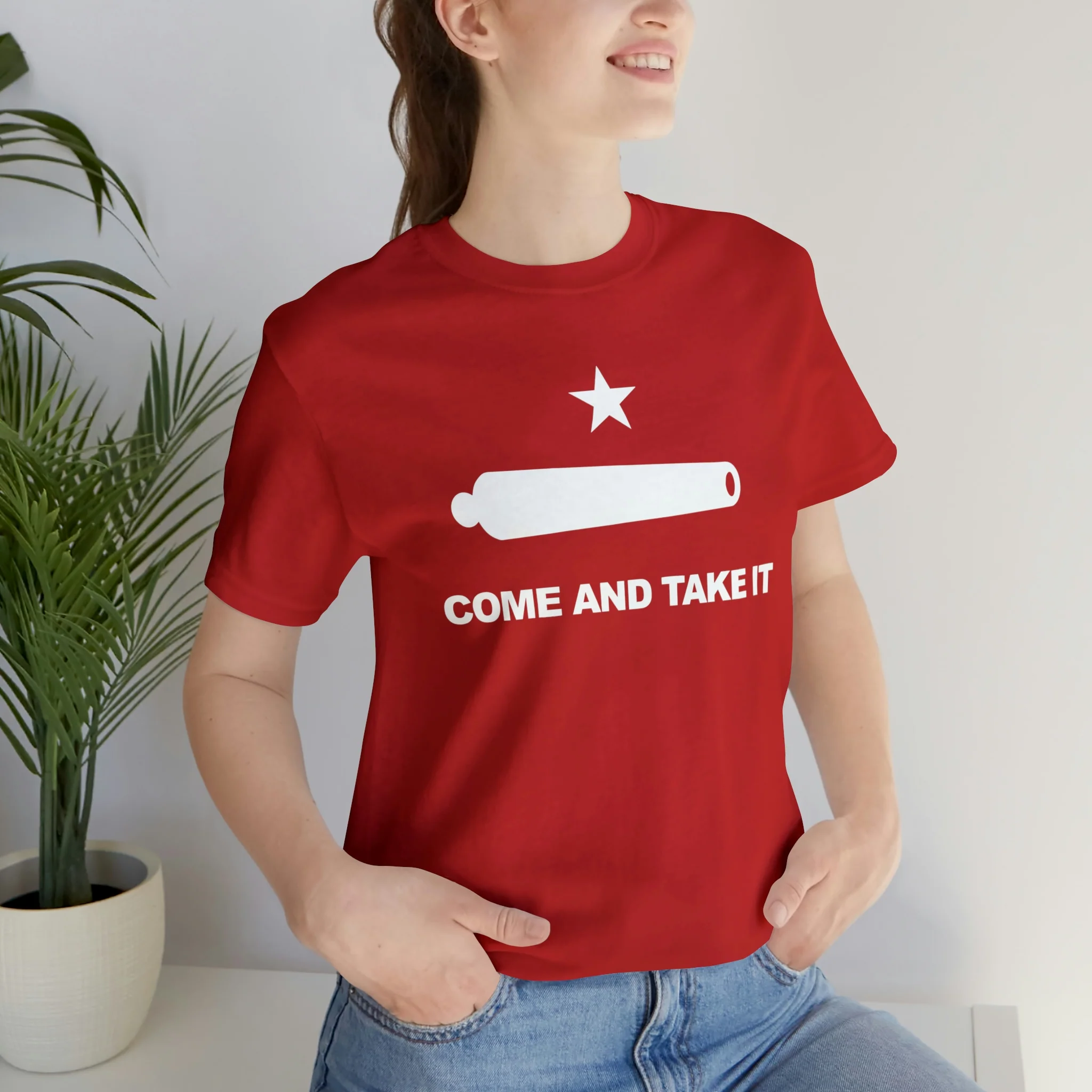 Come And Take It Flag T Shirt: Bella + Canvas 3001 - Image 90