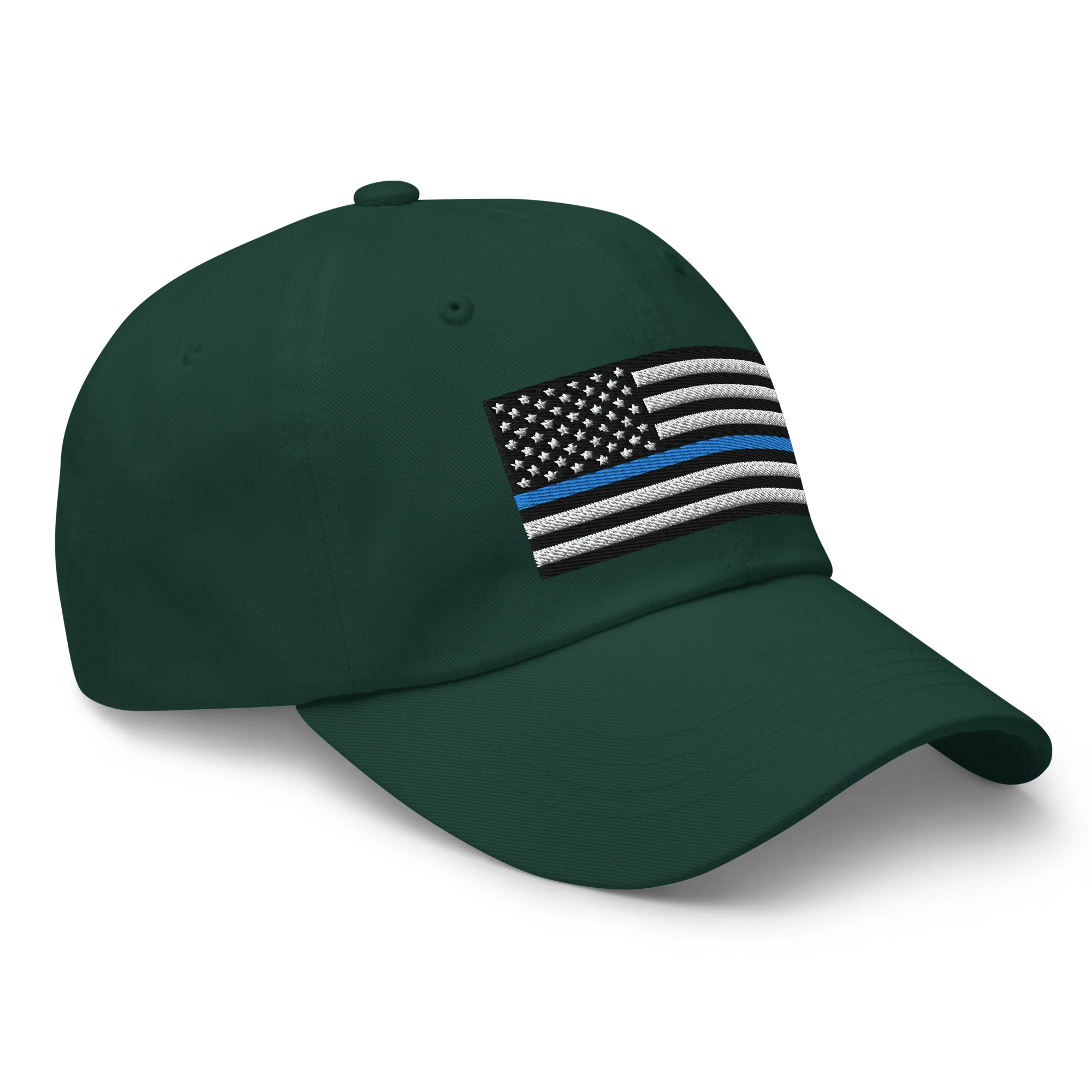 Dad Hat - Thin Blue Line Flag (Embroidered Flag) - Image 23