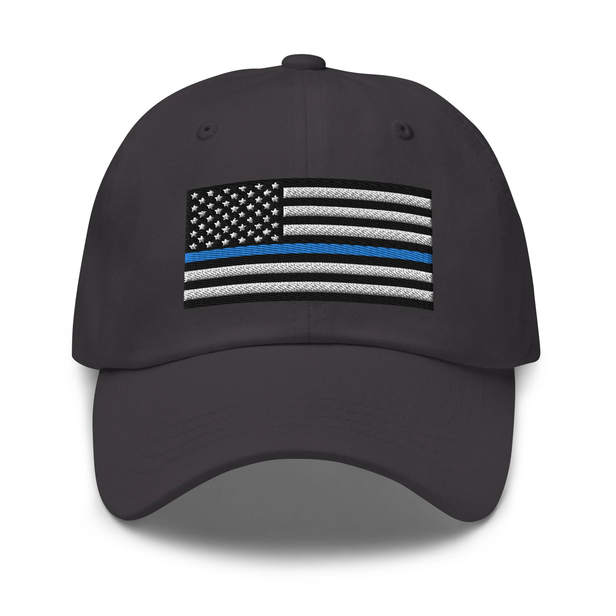 Dad Hat - Thin Blue Line Flag (Embroidered Flag) - Image 25
