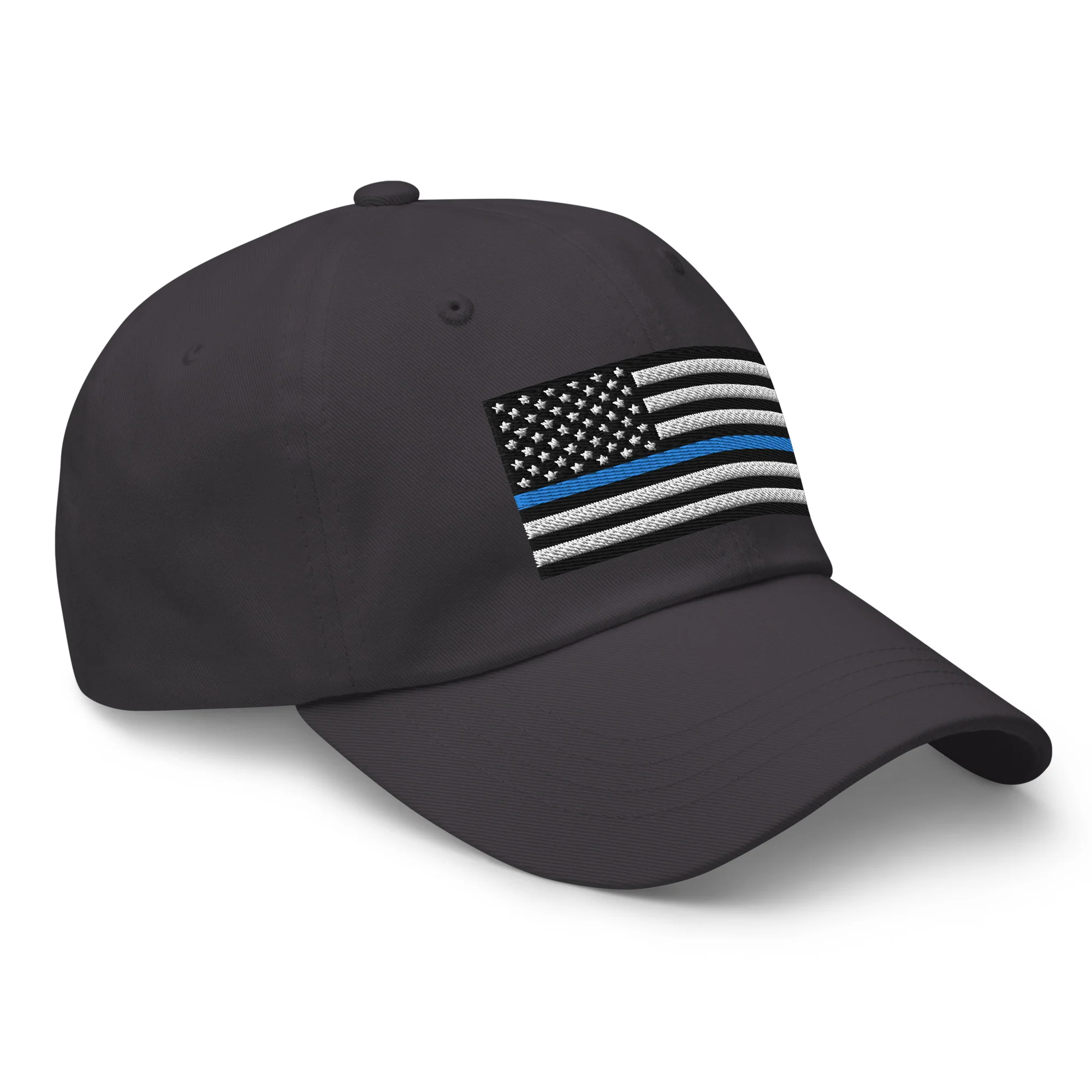 Dad Hat - Thin Blue Line Flag (Embroidered Flag) - Image 26
