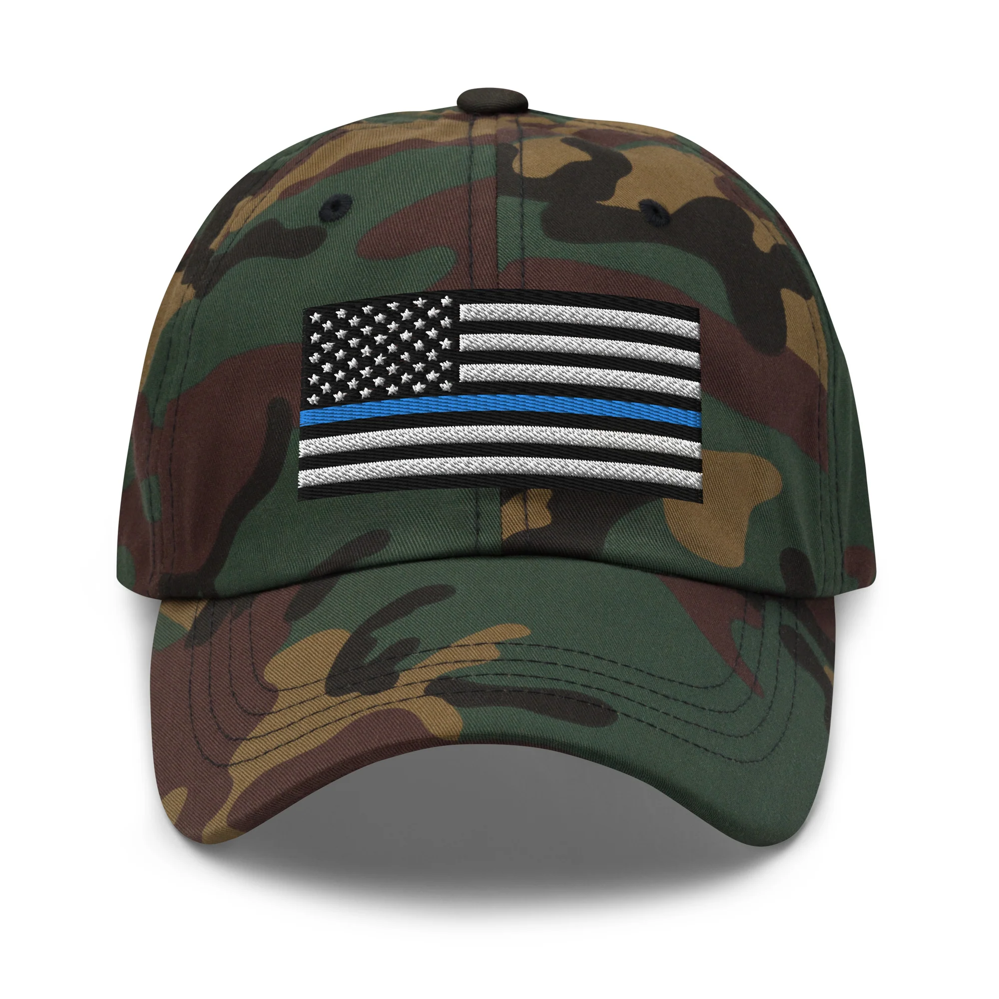 Dad Hat - Thin Blue Line Flag (Embroidered Flag) - Image 28