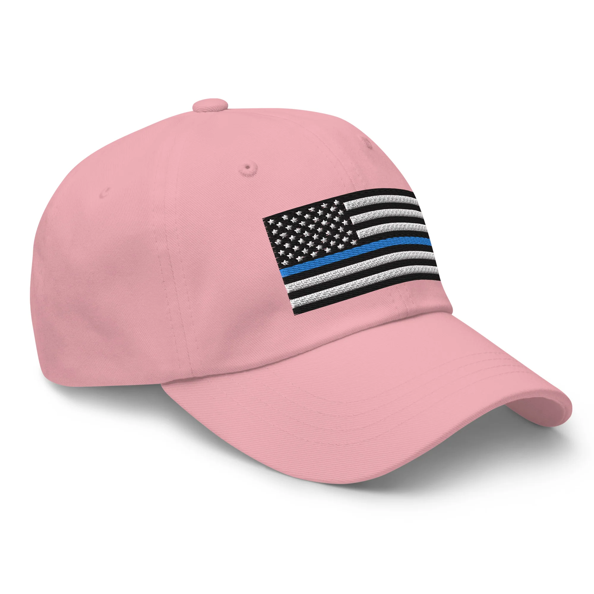 Dad Hat - Thin Blue Line Flag (Embroidered Flag) - Image 35