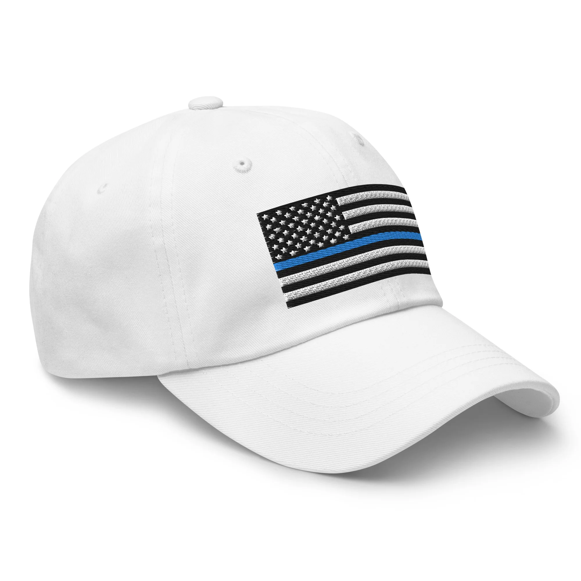 Dad Hat - Thin Blue Line Flag (Embroidered Flag) - Image 41