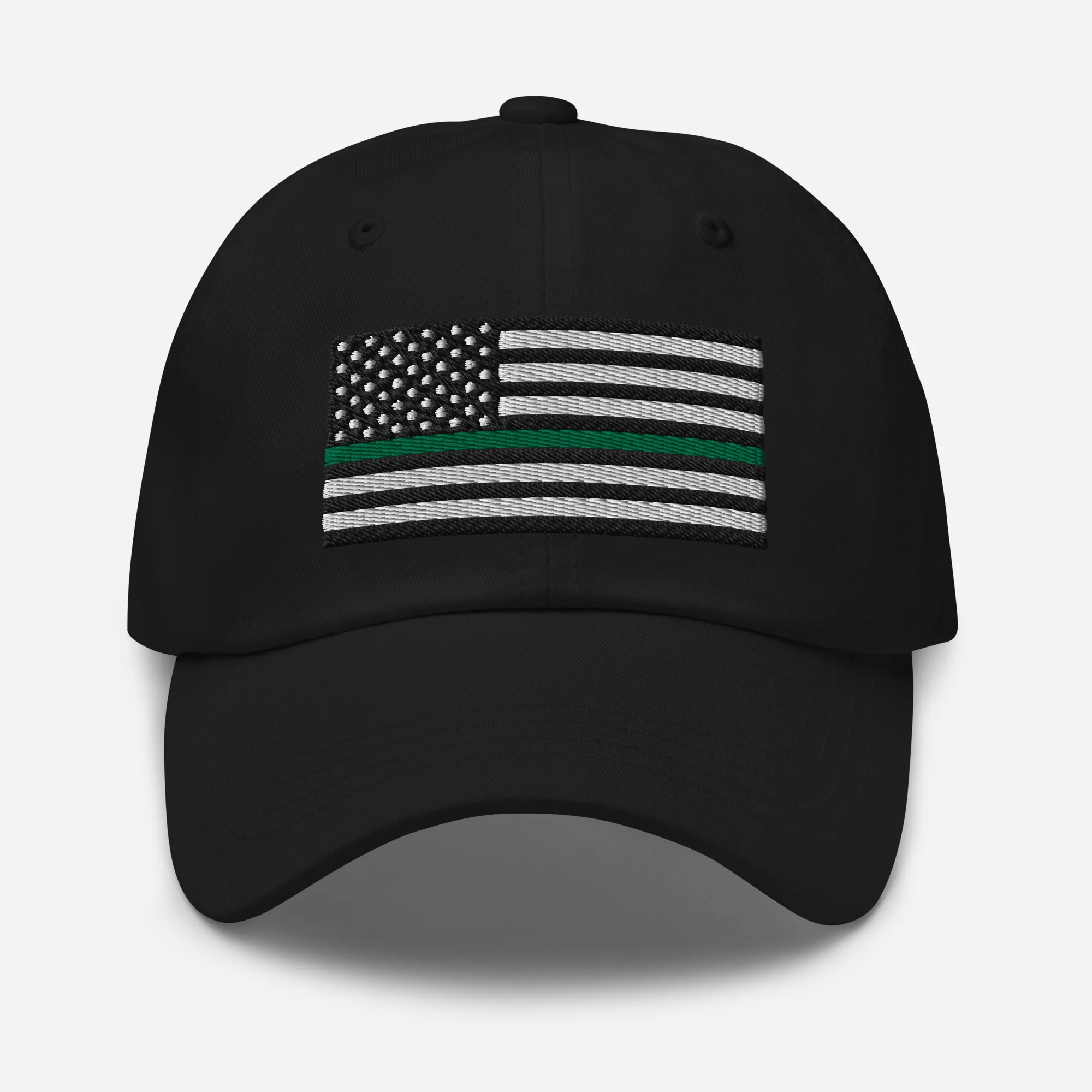 Dad Hat - Thin Green Line Flag (Embroidered Flag) - Image 19