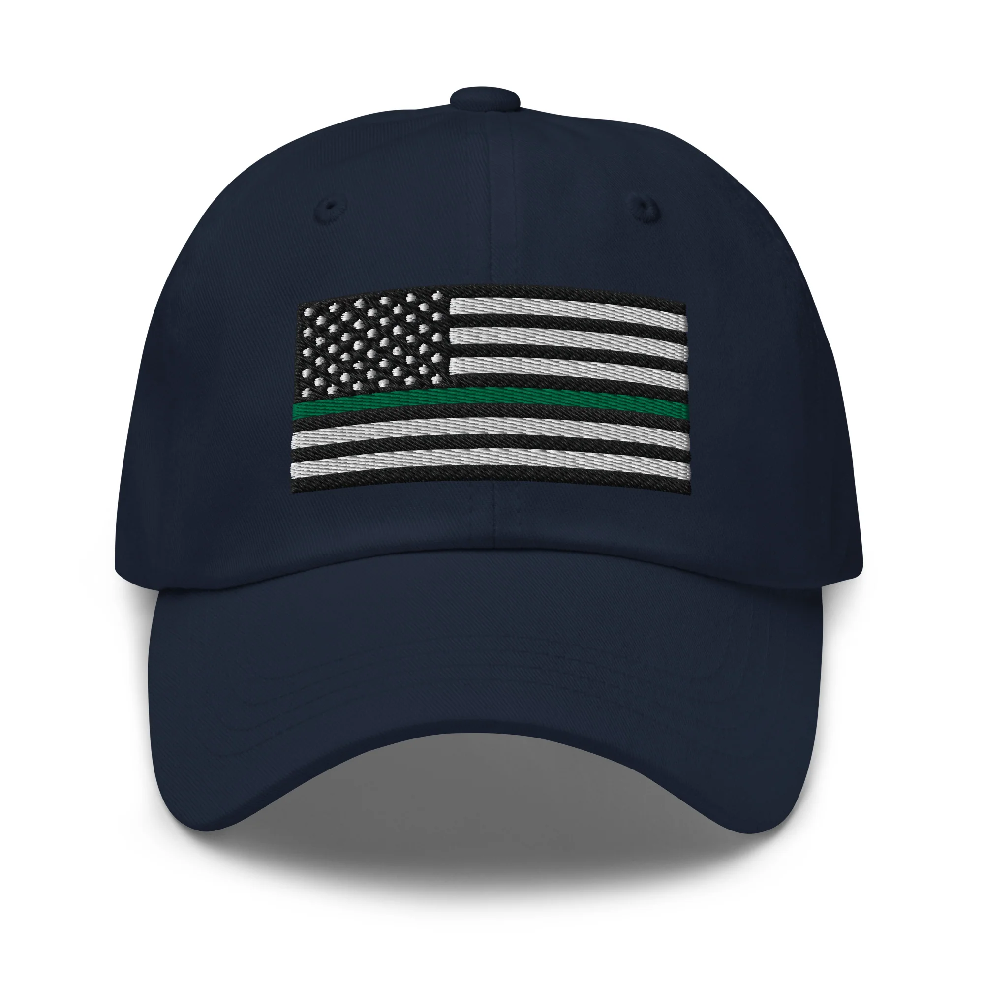 Dad Hat - Thin Green Line Flag (Embroidered Flag) - Image 24