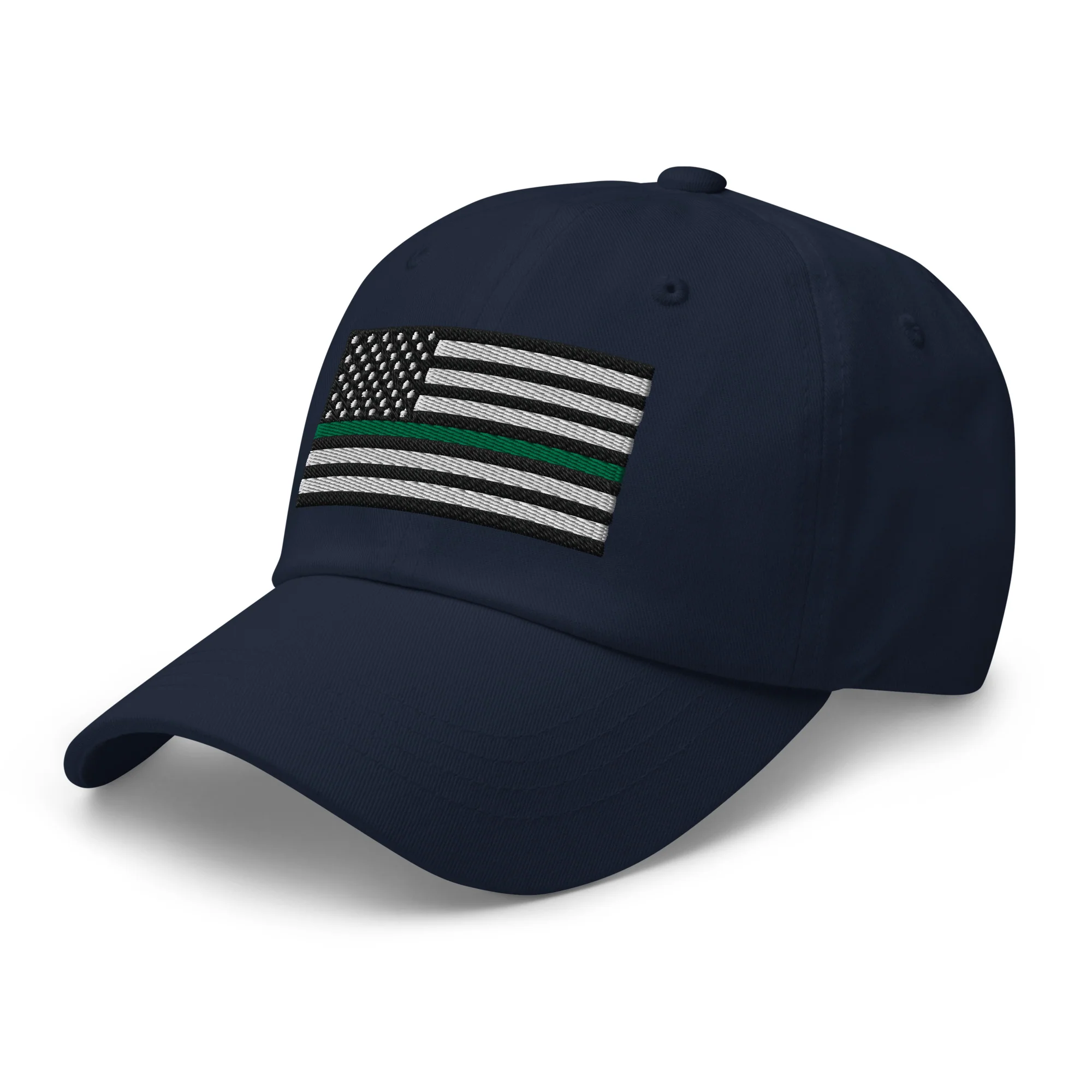Dad Hat - Thin Green Line Flag (Embroidered Flag) - Image 26