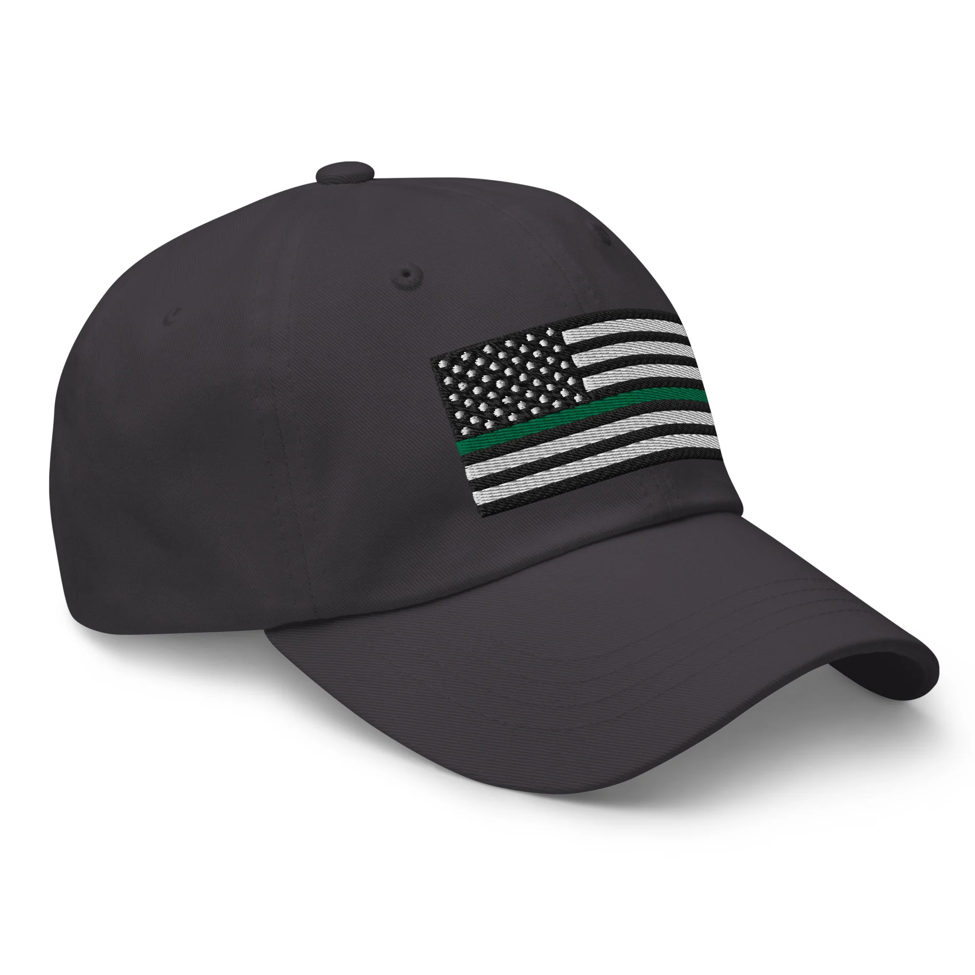 Dad Hat - Thin Green Line Flag (Embroidered Flag) - Image 37