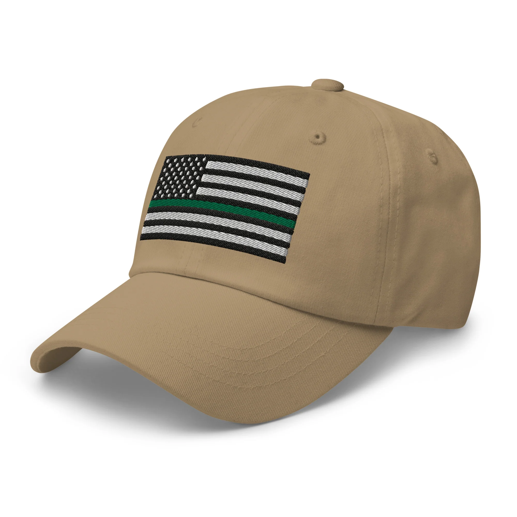 Dad Hat - Thin Green Line Flag (Embroidered Flag) - Image 46