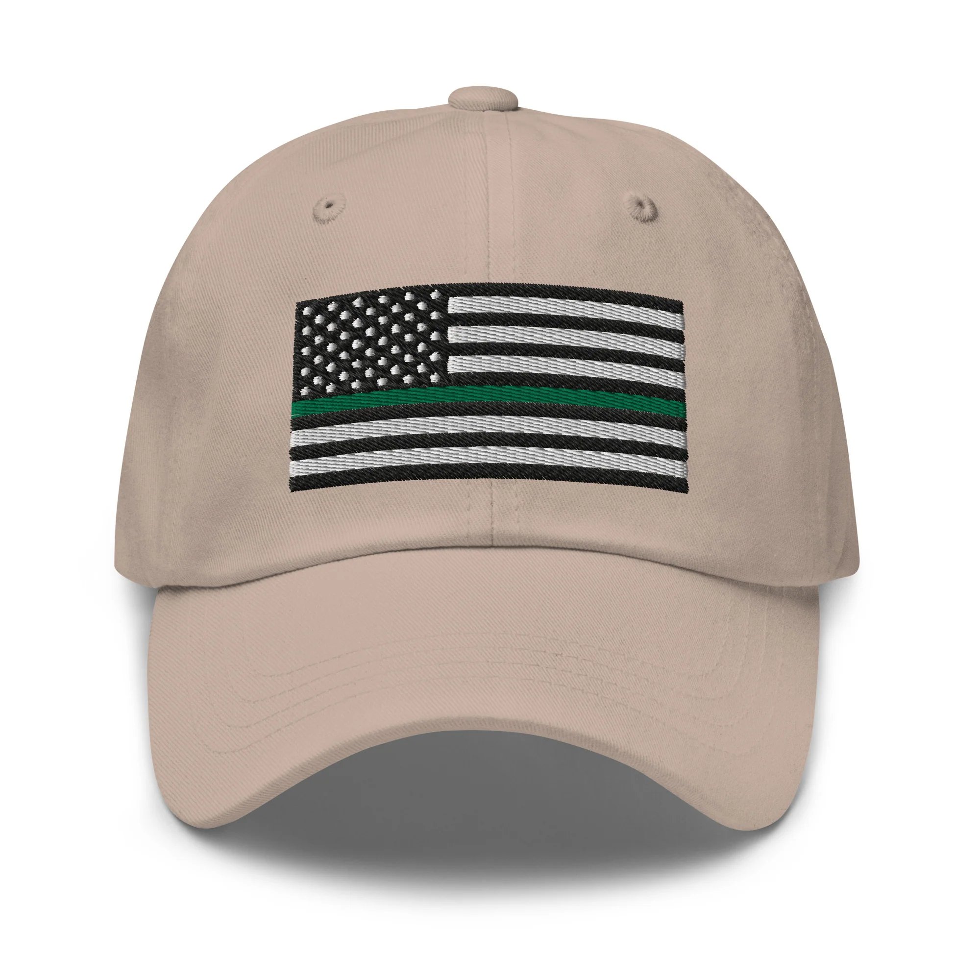 Dad Hat - Thin Green Line Flag (Embroidered Flag) - Image 48
