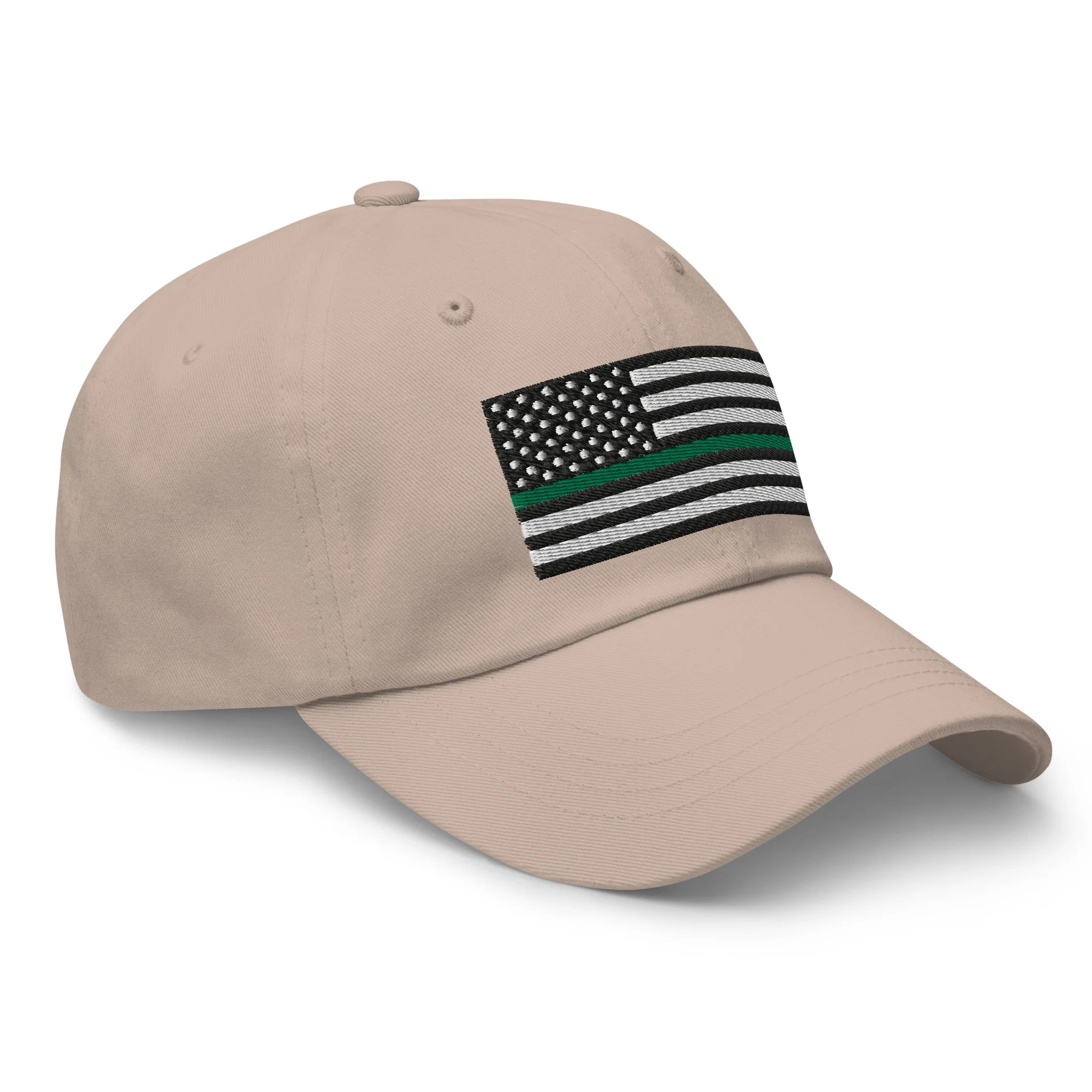 Dad Hat - Thin Green Line Flag (Embroidered Flag) - Image 49