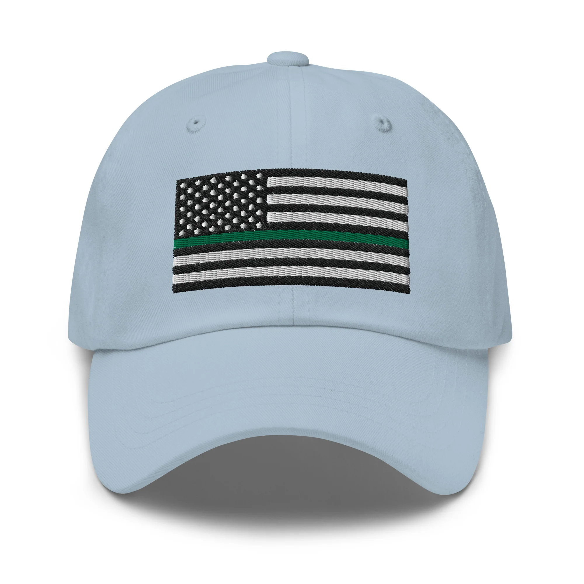 Dad Hat - Thin Green Line Flag (Embroidered Flag) - Image 56