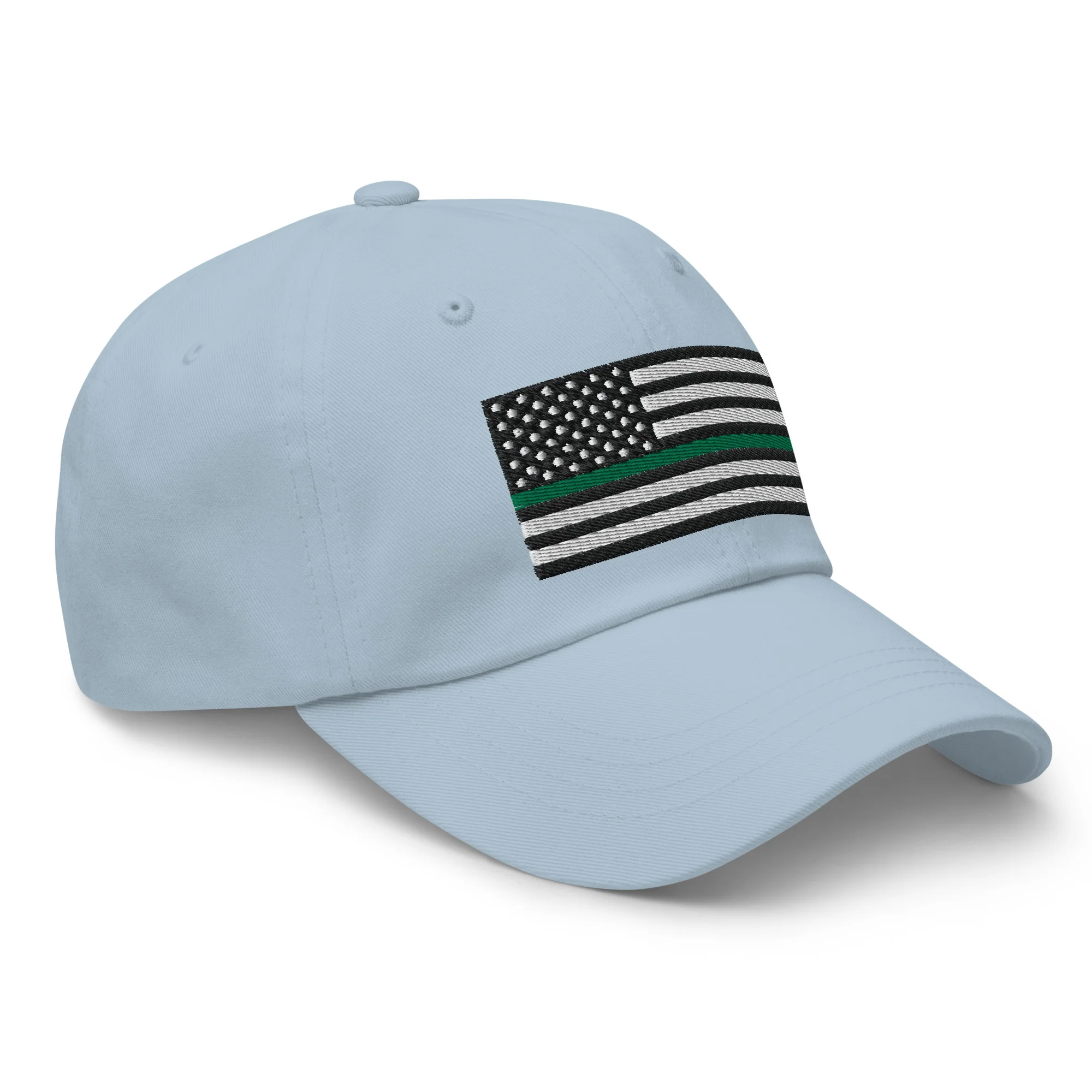 Dad Hat - Thin Green Line Flag (Embroidered Flag) - Image 57