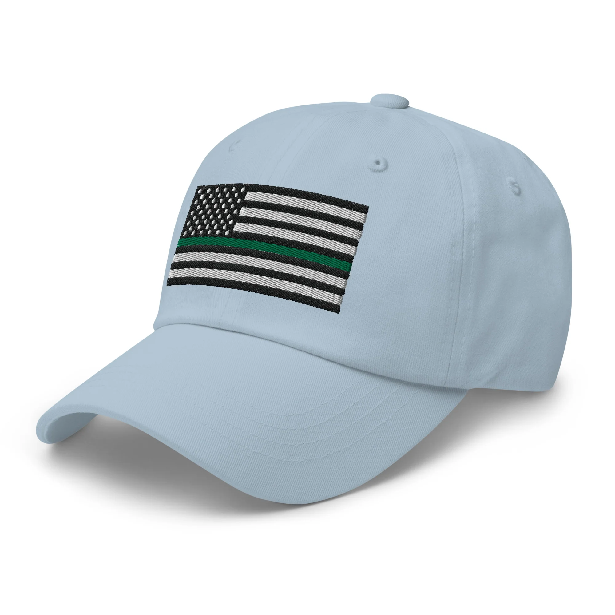 Dad Hat - Thin Green Line Flag (Embroidered Flag) - Image 58