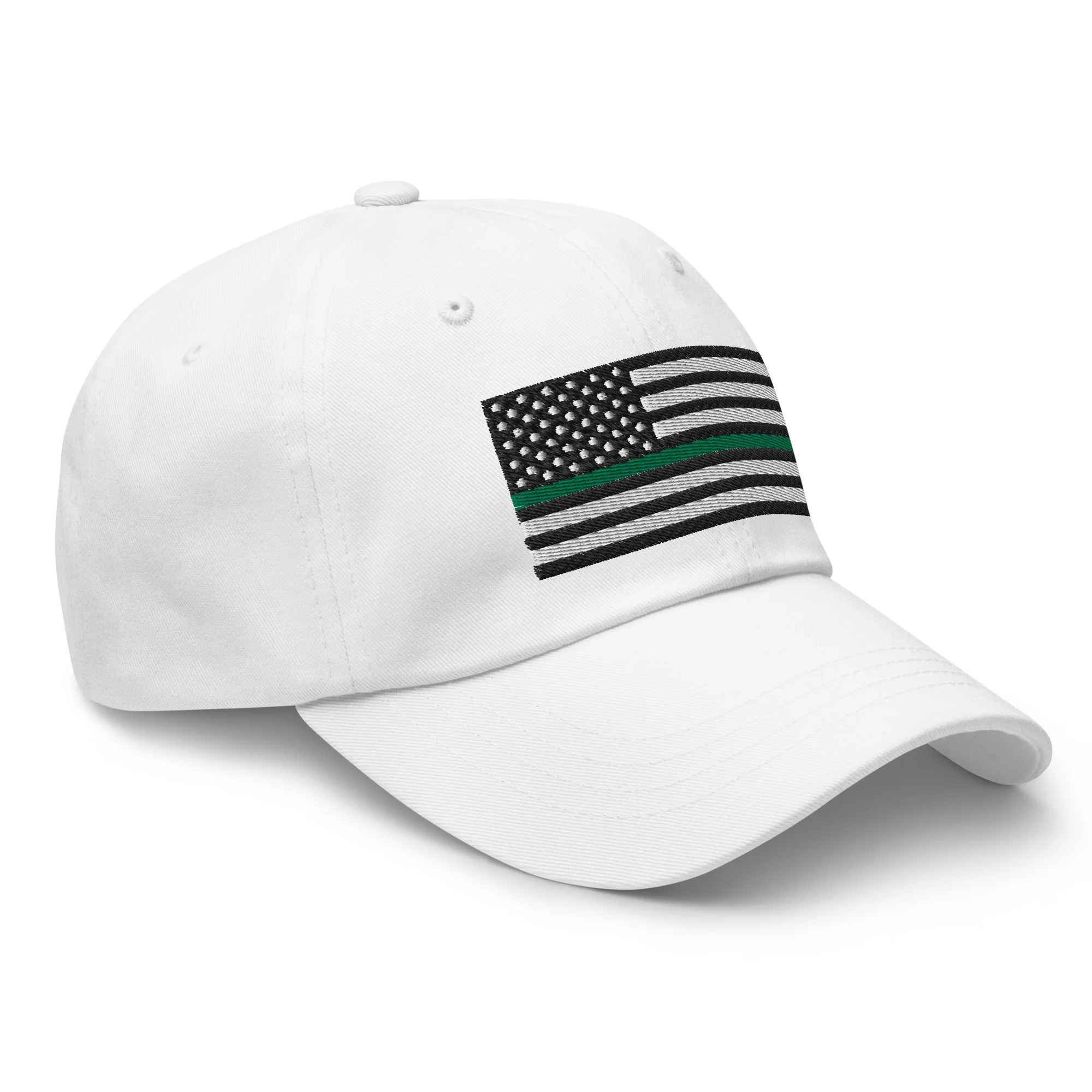 Dad Hat - Thin Green Line Flag (Embroidered Flag) - Image 61