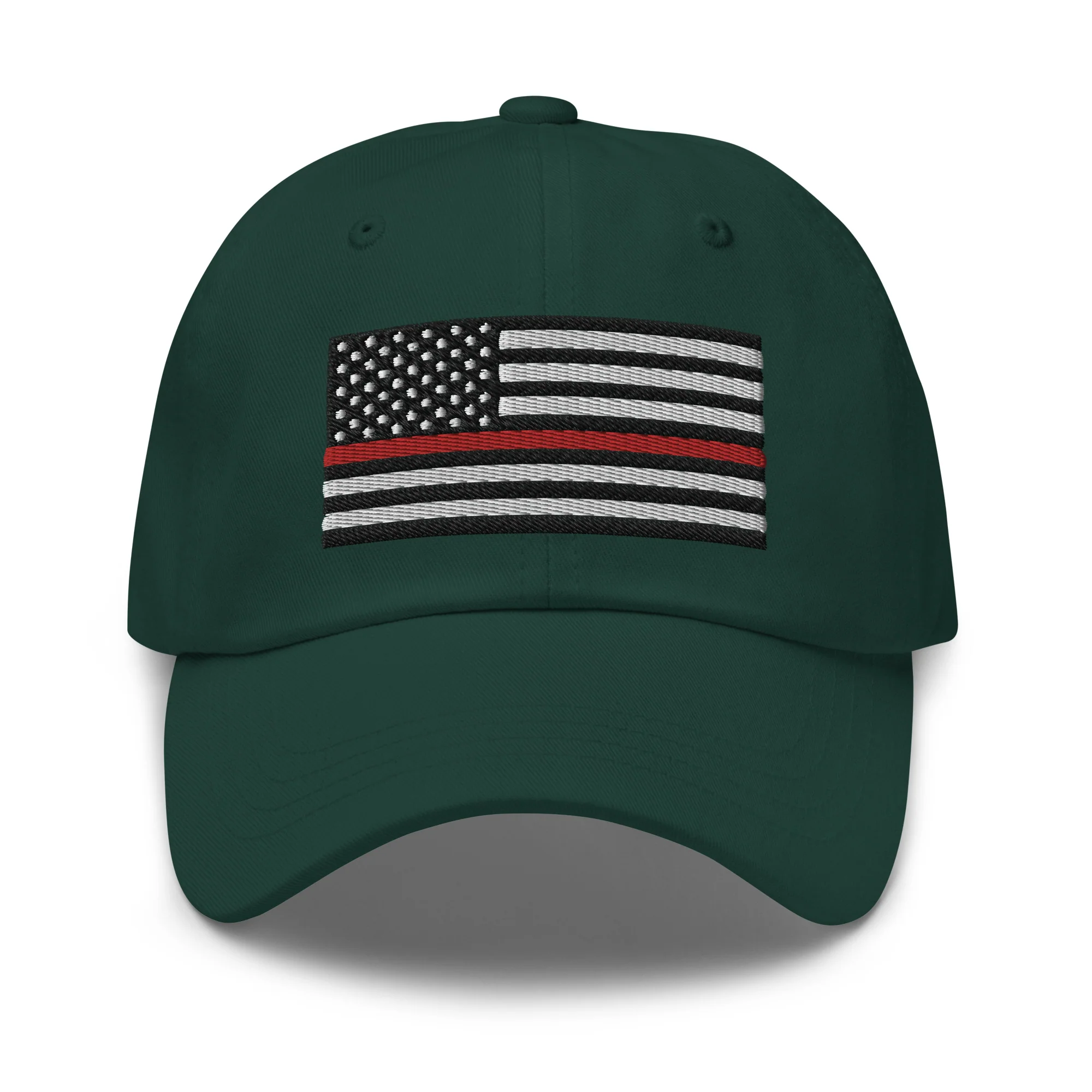 Dad Hat - Thin Red Line Flag (Embroidered Flag) - Image 31