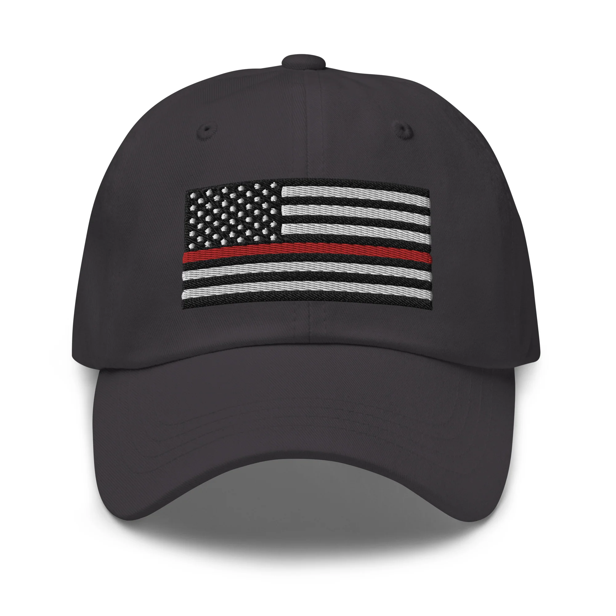 Dad Hat - Thin Red Line Flag (Embroidered Flag) - Image 35