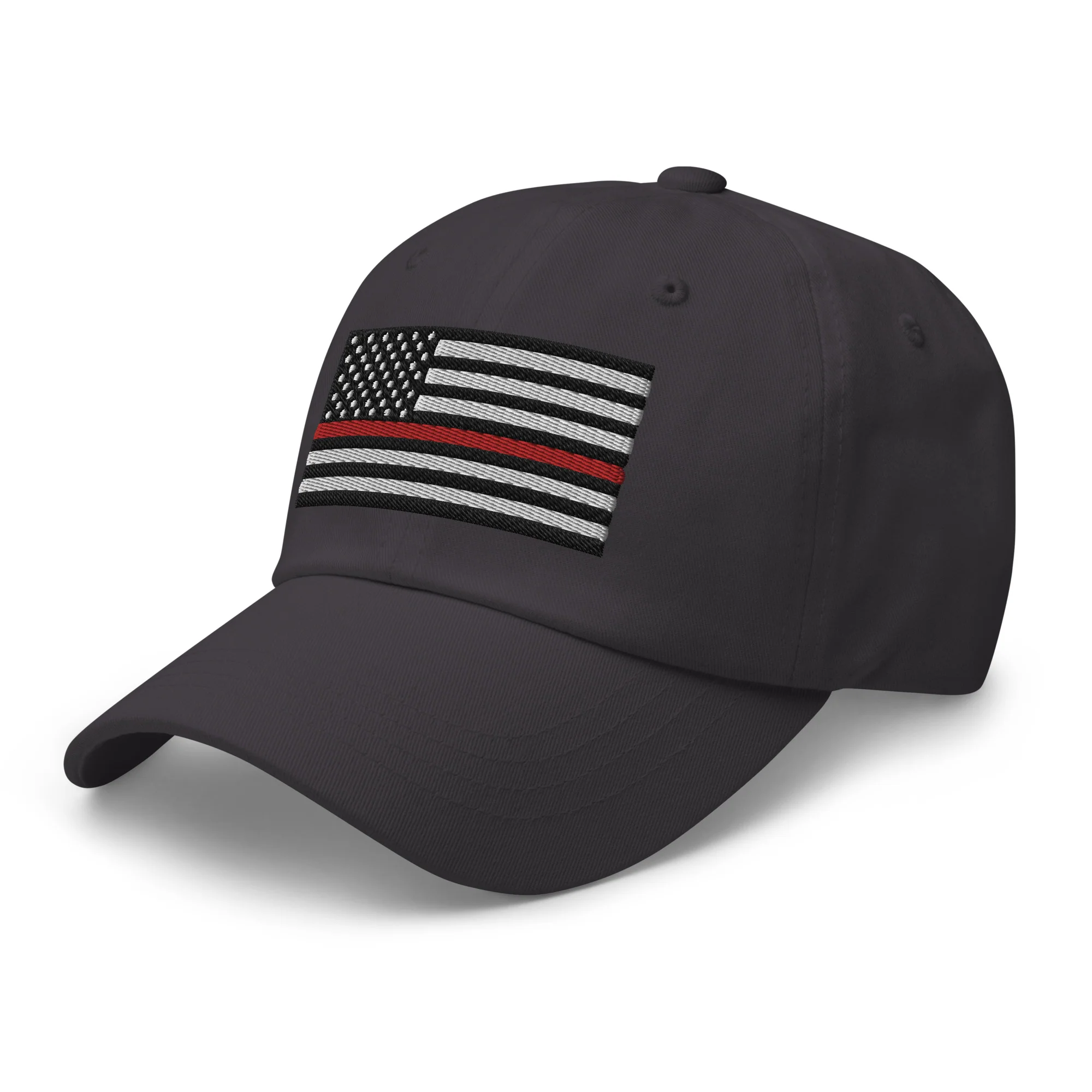 Dad Hat - Thin Red Line Flag (Embroidered Flag) - Image 37