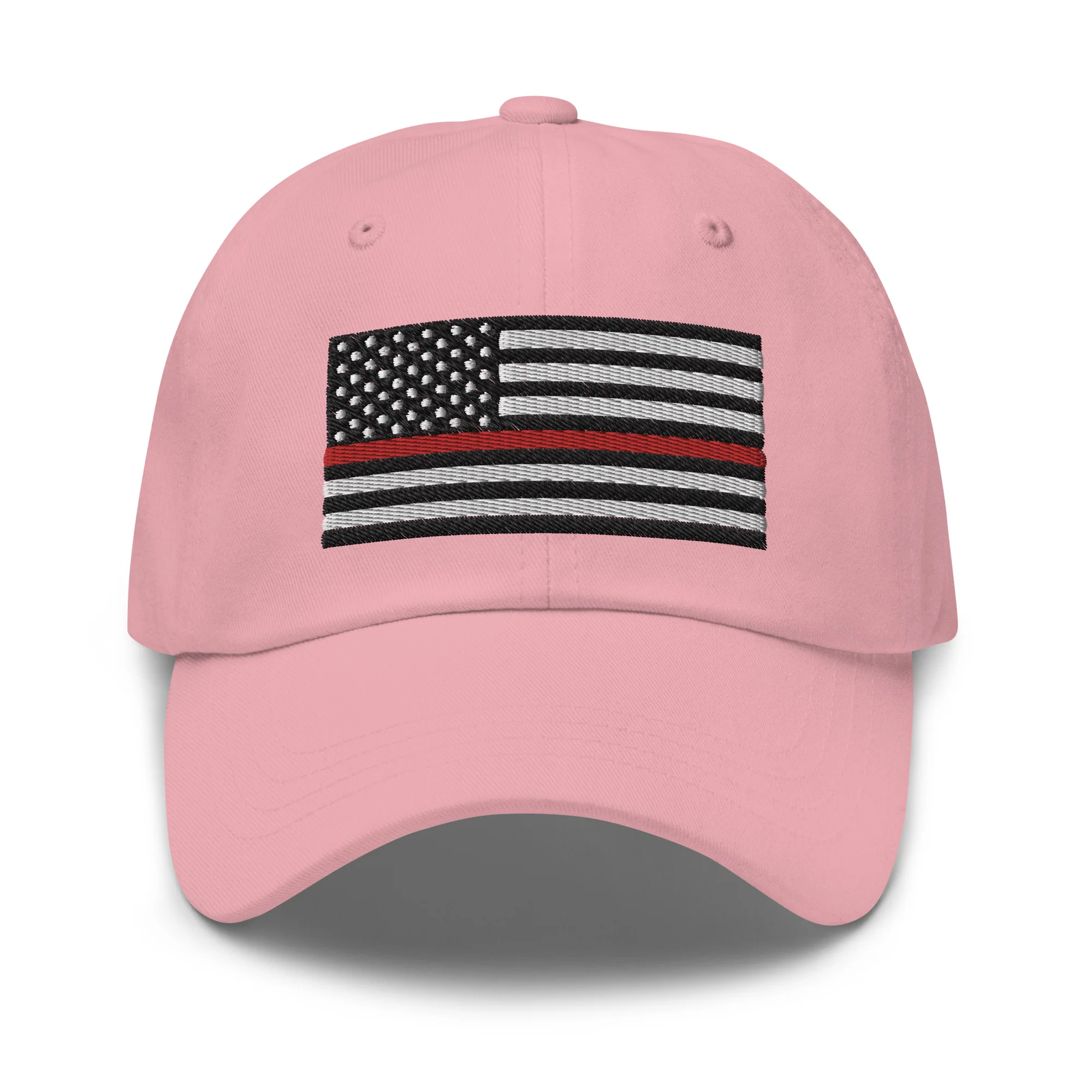 Dad Hat - Thin Red Line Flag (Embroidered Flag) - Image 51