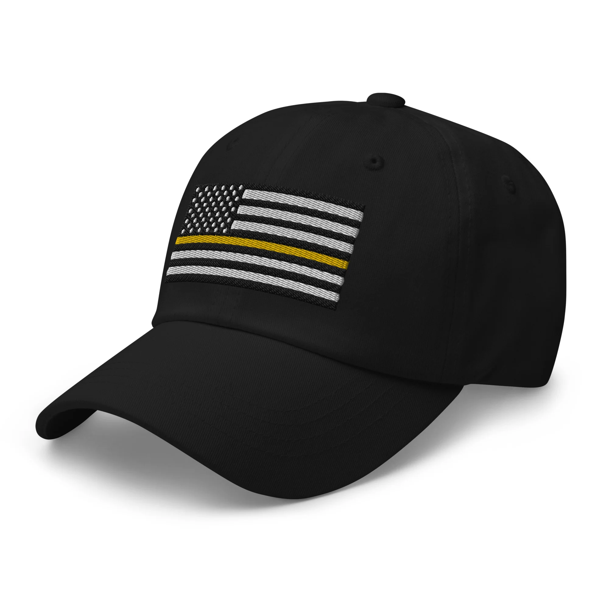Dad Hat - Thin Yellow Line Flag (Embroidered Flag) - Image 21