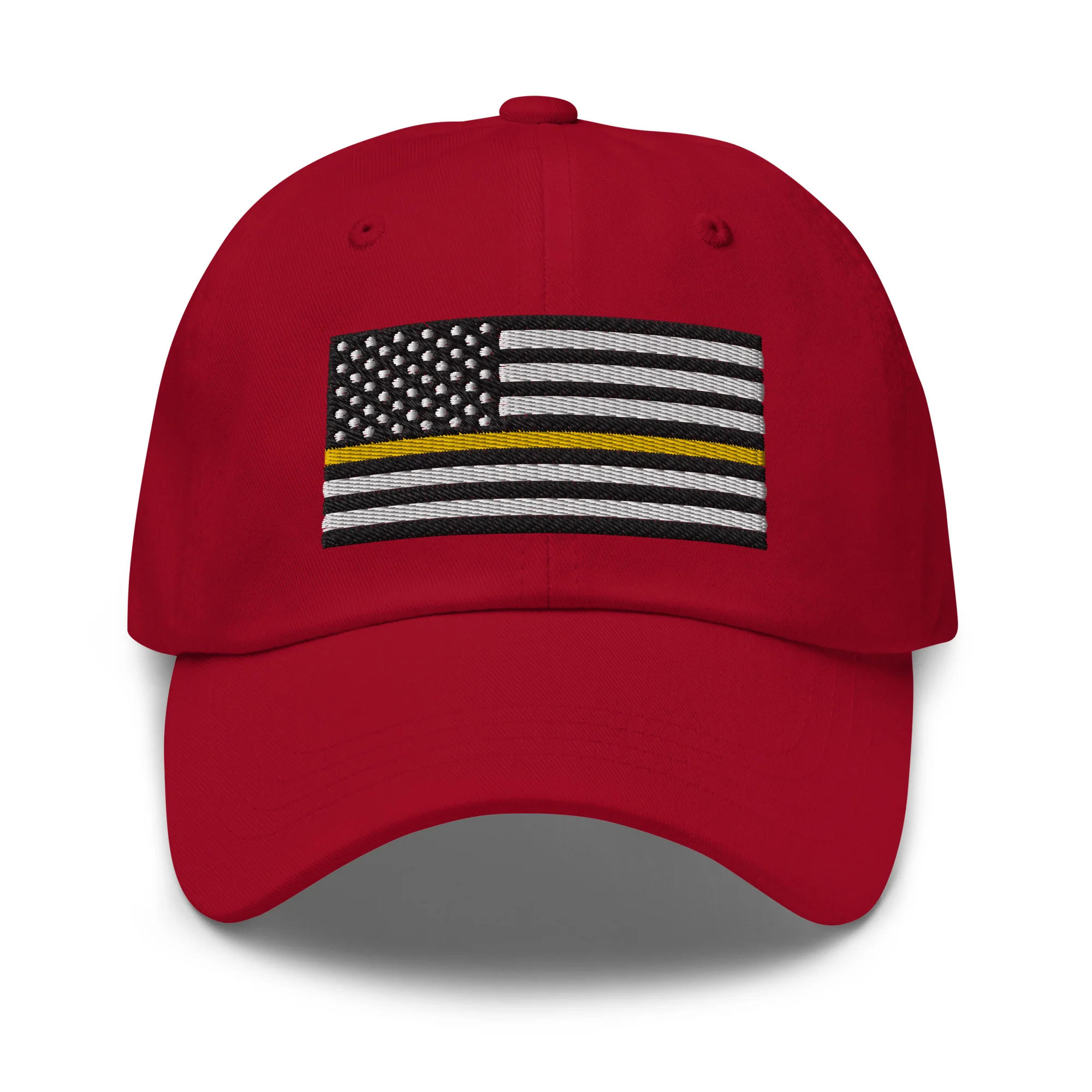 Dad Hat - Thin Yellow Line Flag (Embroidered Flag) - Image 25