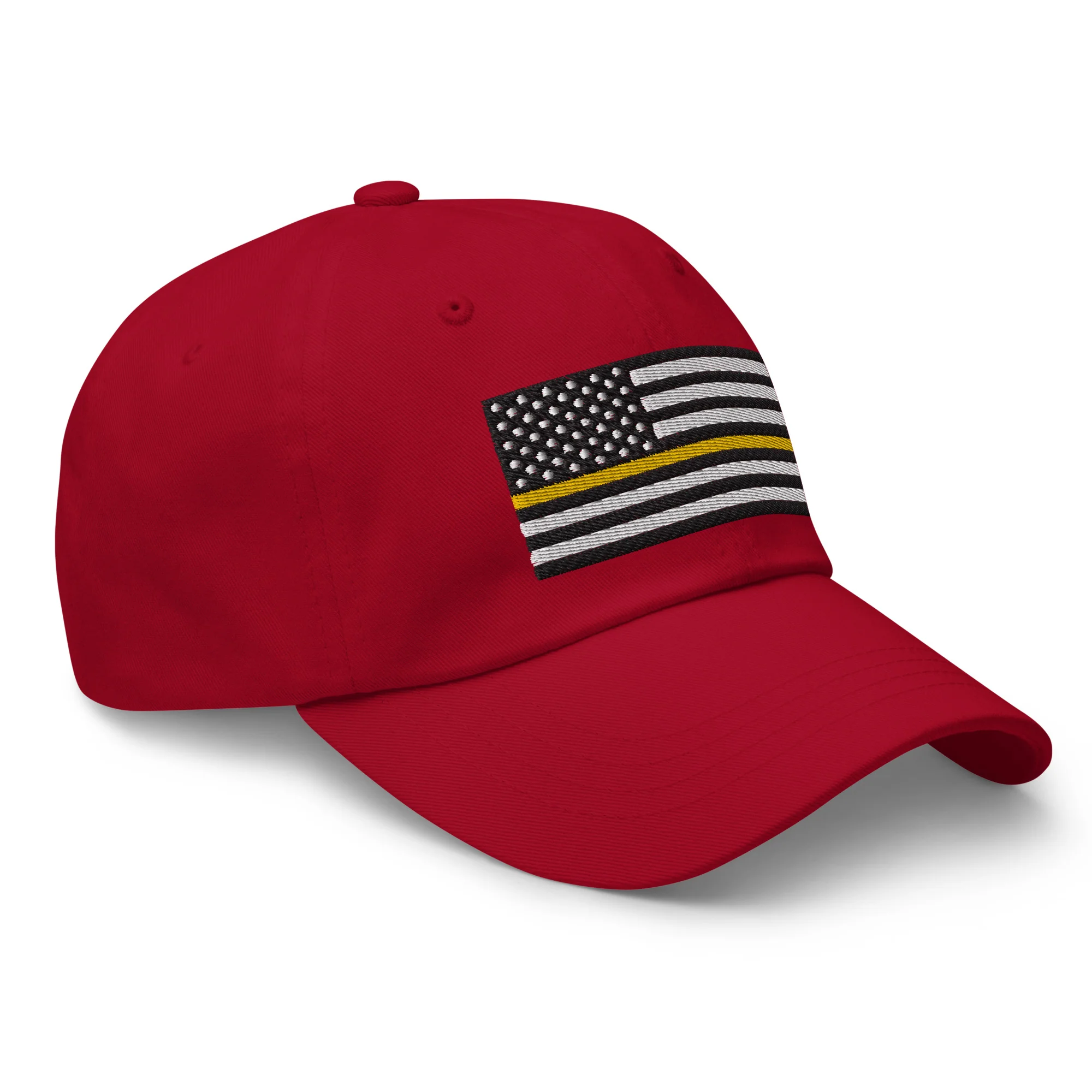 Dad Hat - Thin Yellow Line Flag (Embroidered Flag) - Image 26