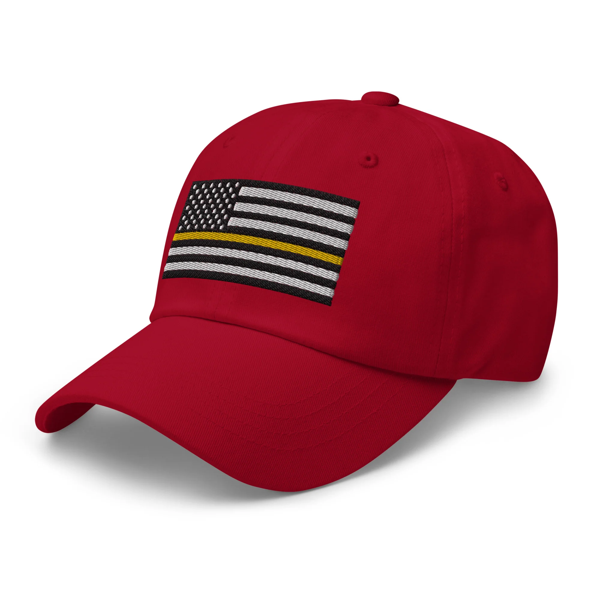 Dad Hat - Thin Yellow Line Flag (Embroidered Flag) - Image 27