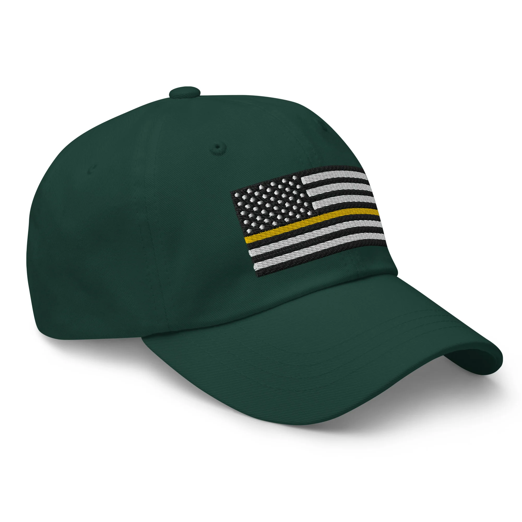 Dad Hat - Thin Yellow Line Flag (Embroidered Flag) - Image 29