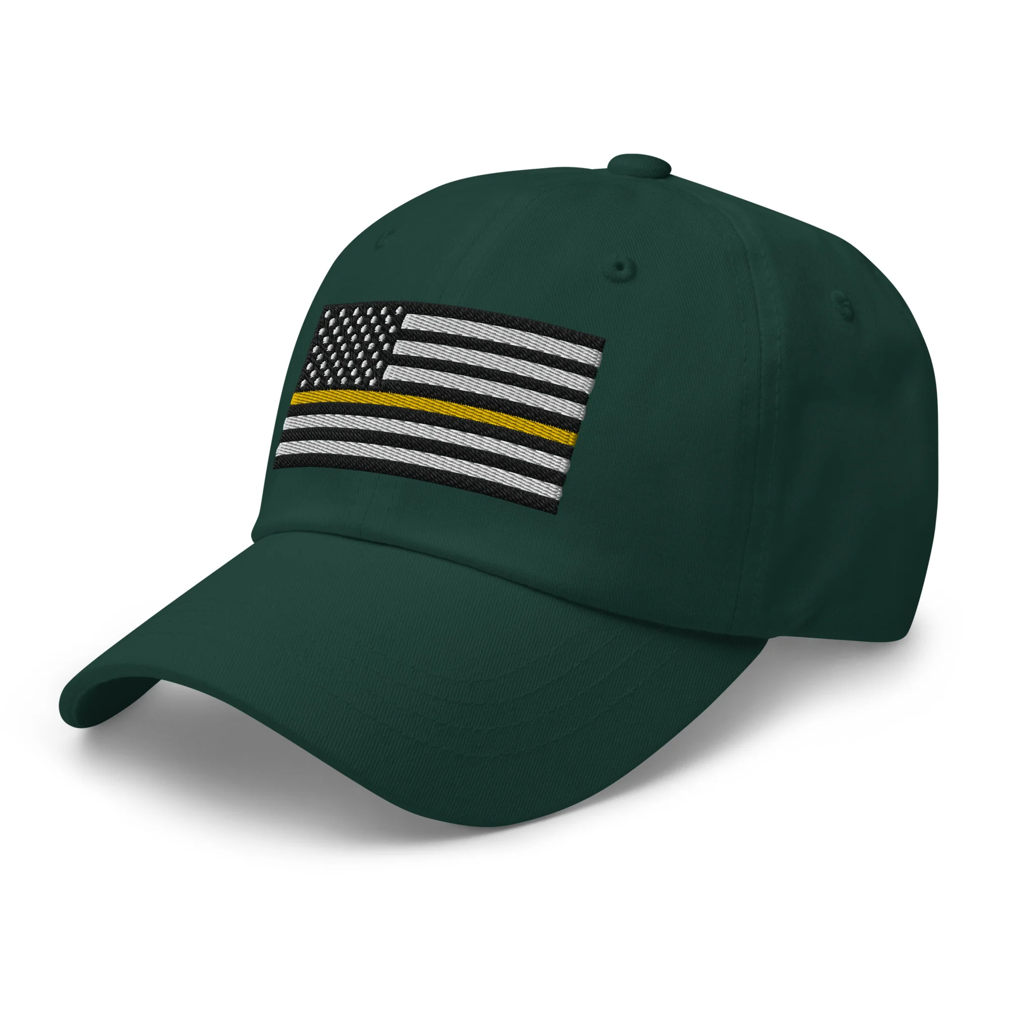 Dad Hat - Thin Yellow Line Flag (Embroidered Flag) - Image 30