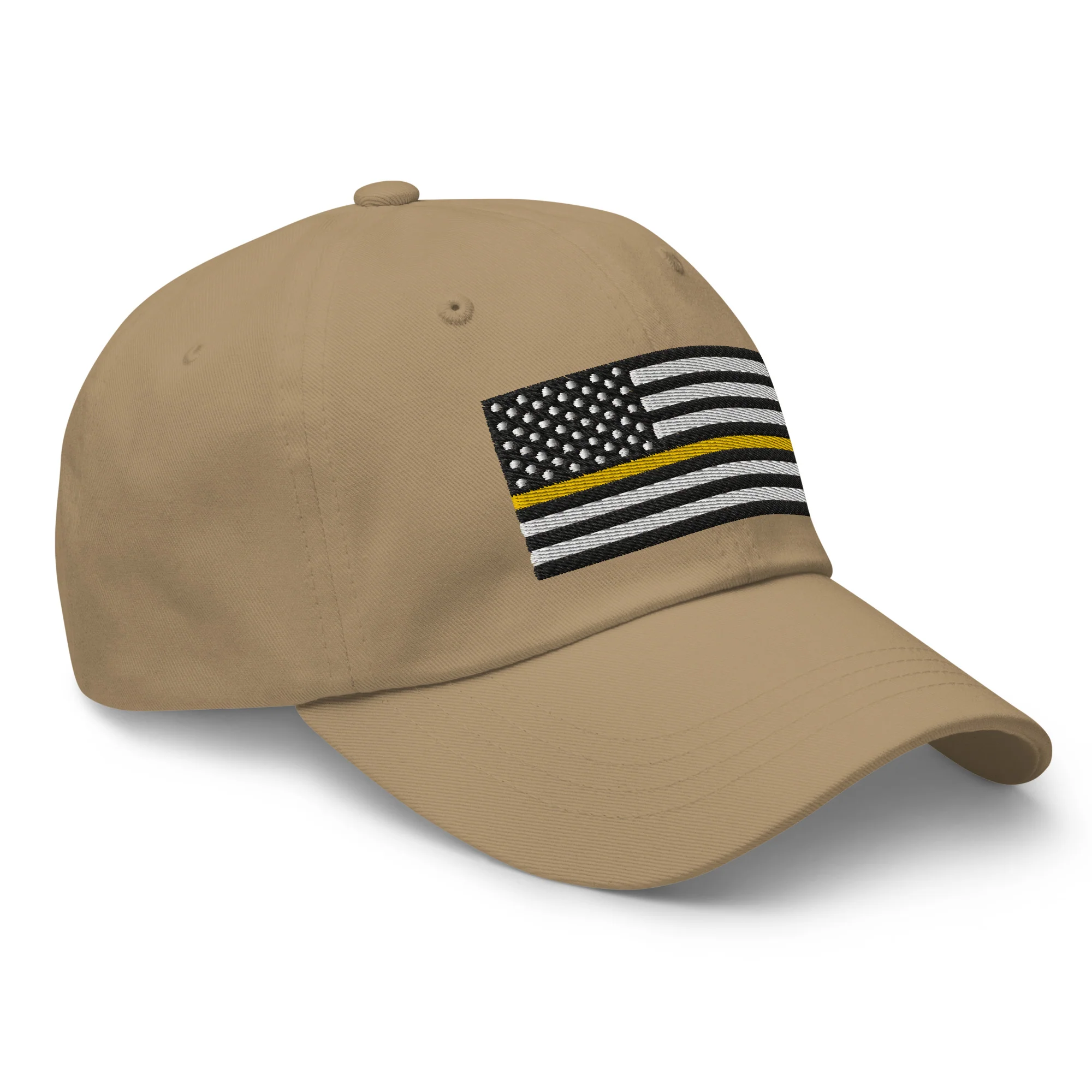 Dad Hat - Thin Yellow Line Flag (Embroidered Flag) - Image 38