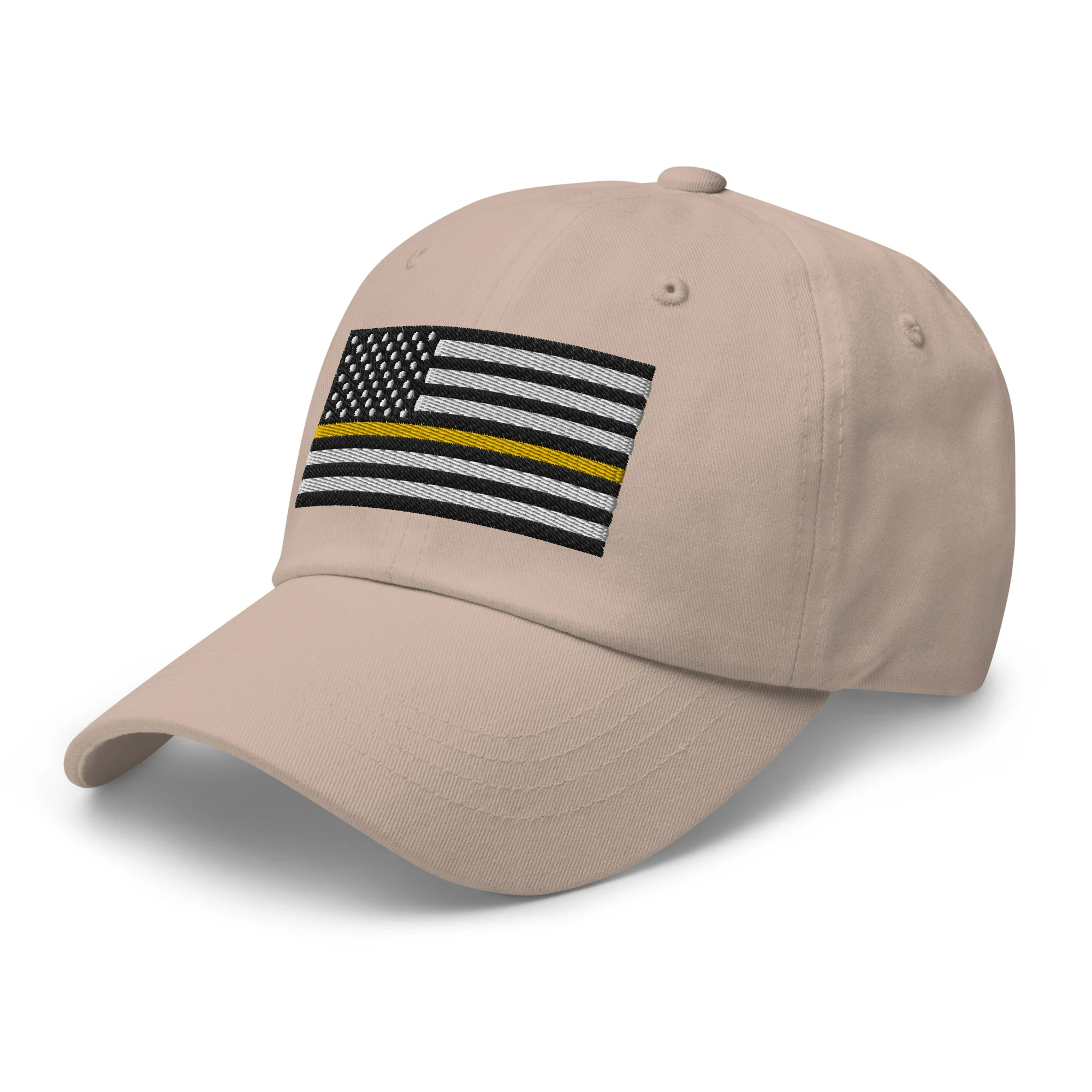 Dad Hat - Thin Yellow Line Flag (Embroidered Flag) - Image 42