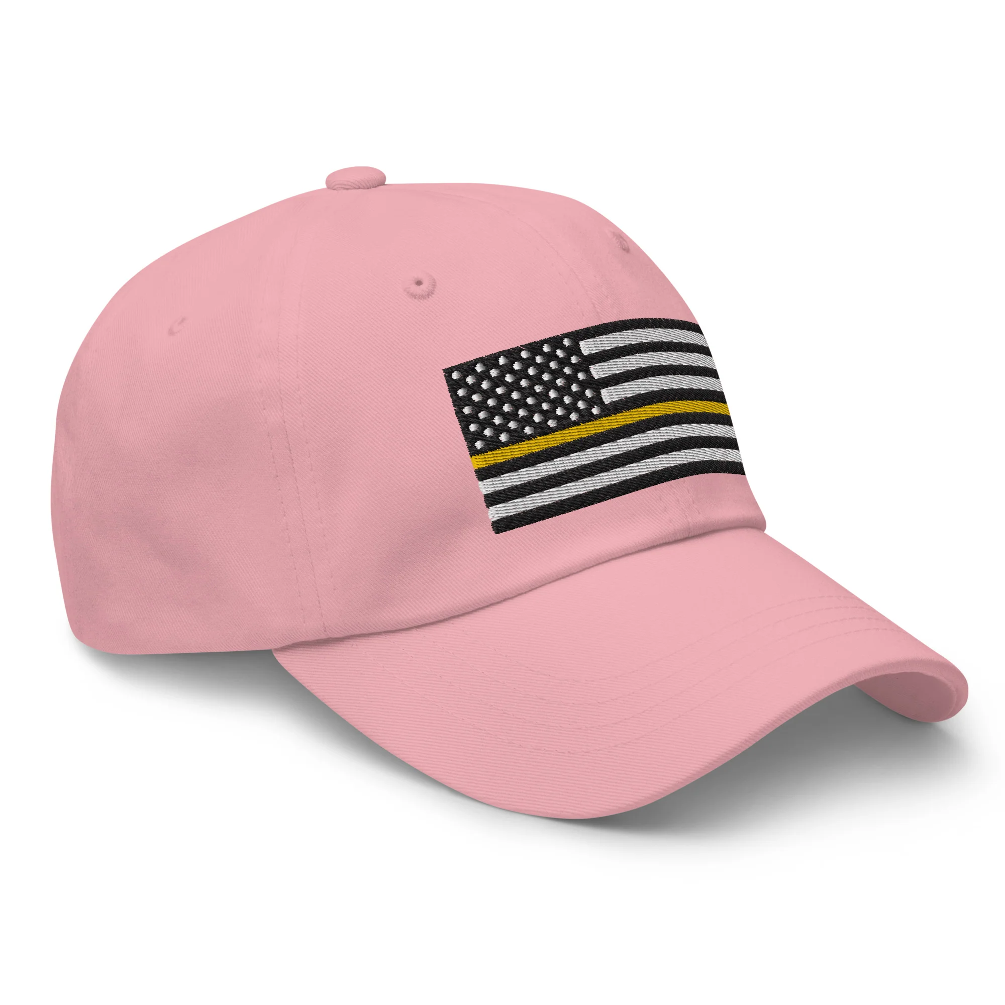 Dad Hat - Thin Yellow Line Flag (Embroidered Flag) - Image 44