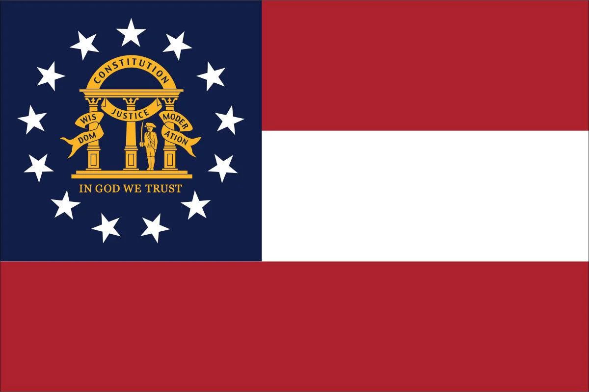 Georgia State Flag Made in USA – Heavy Duty Nylon - Image 2