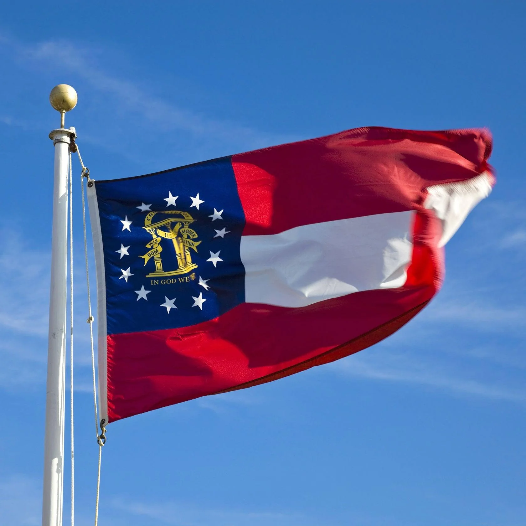 Georgia State Flag Made in USA – Heavy Duty Nylon - Image 3
