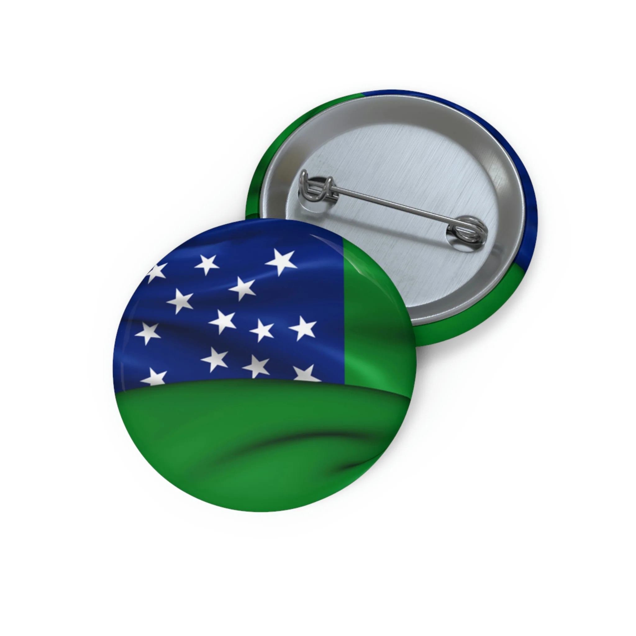 Green Mountain Boys Flag Custom Pin Buttons - Image 3