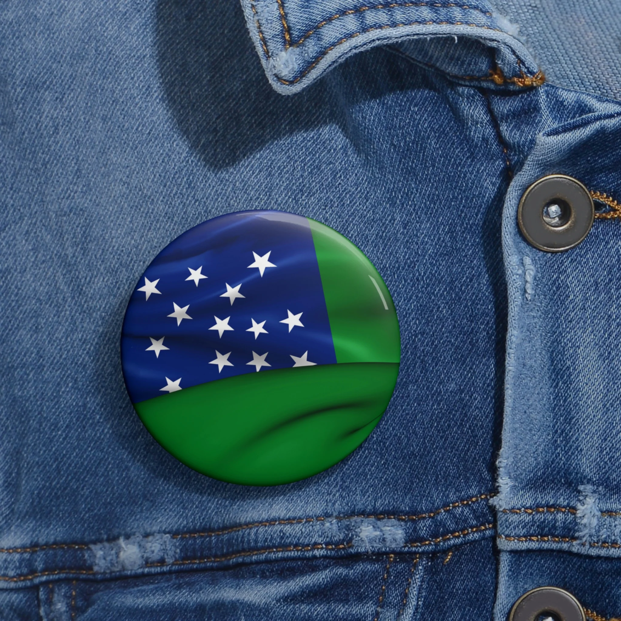 Green Mountain Boys Flag Custom Pin Buttons - Image 6