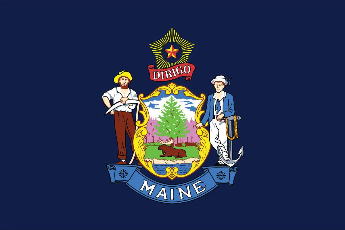 Maine State Flag Made in USA – Official & Historic Pine Tree Designs - Image 2