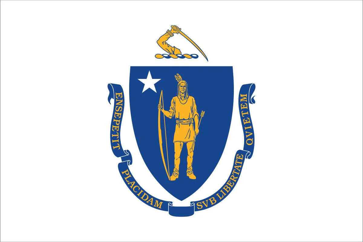 Massachusetts State Flag Made in USA – Heavy Duty Nylon - Image 2